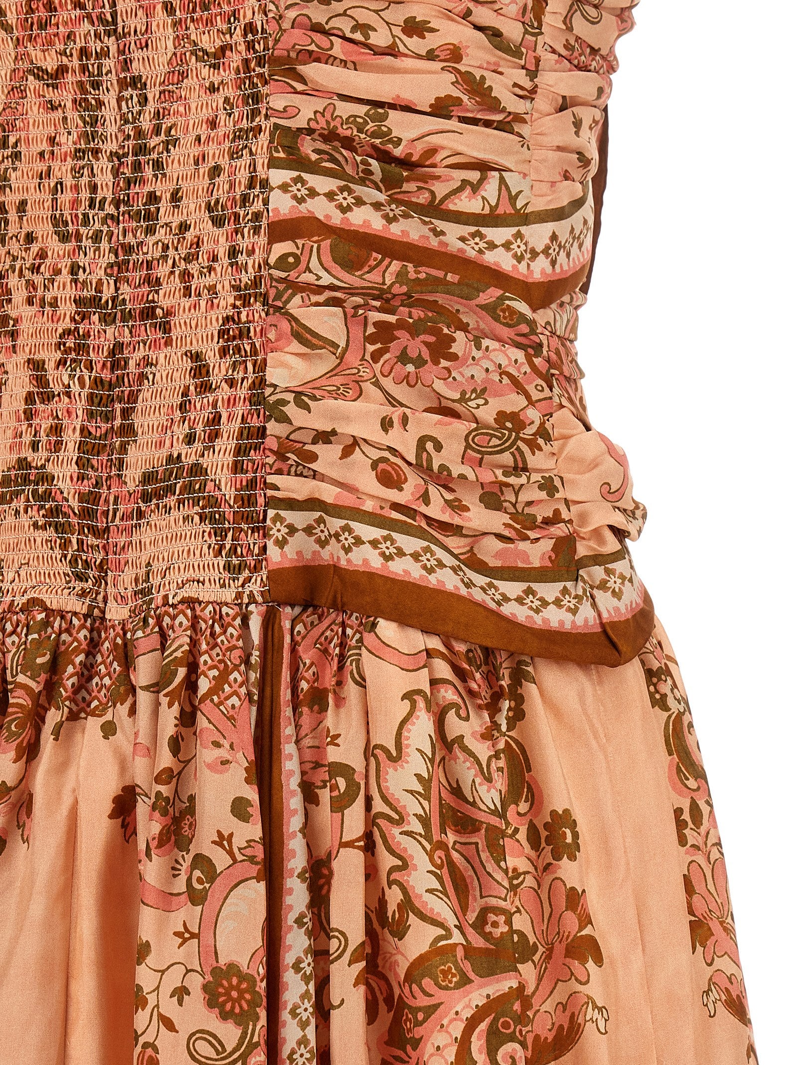 Multicolor Silk Midi Dress