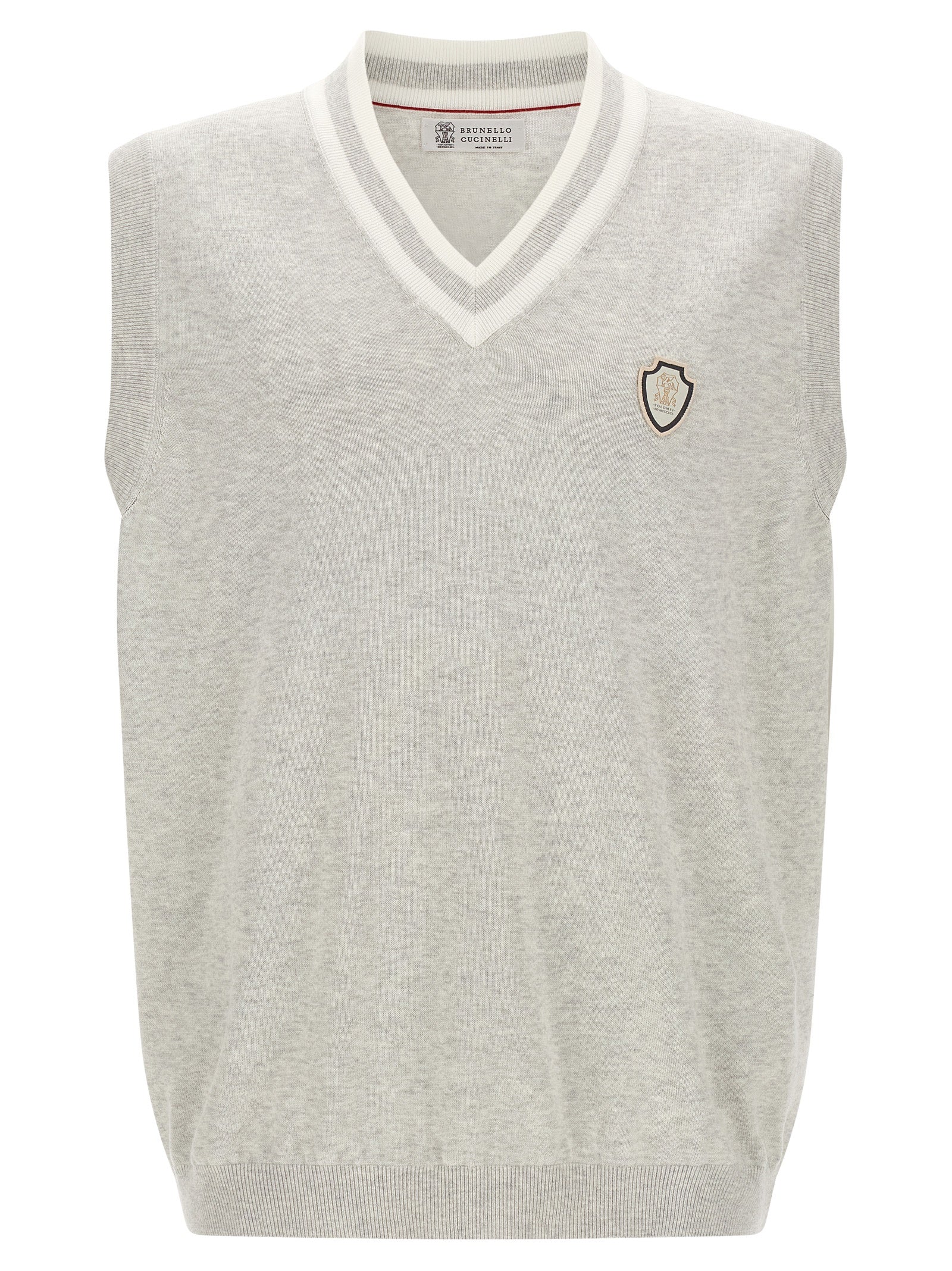 Gray Cotton Sleeveles Sweater