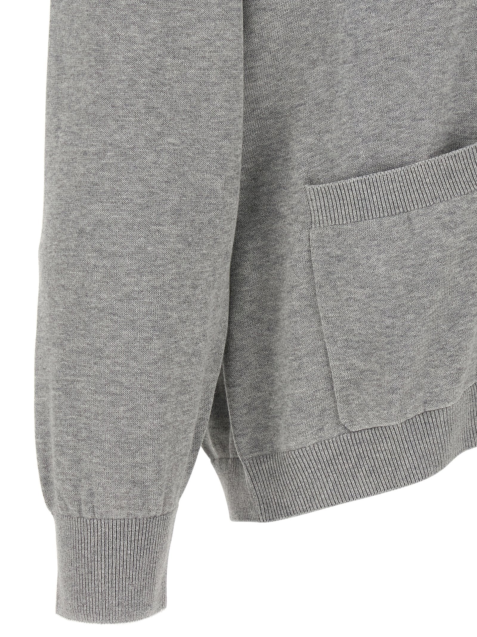 Gray Cotton Cardigan