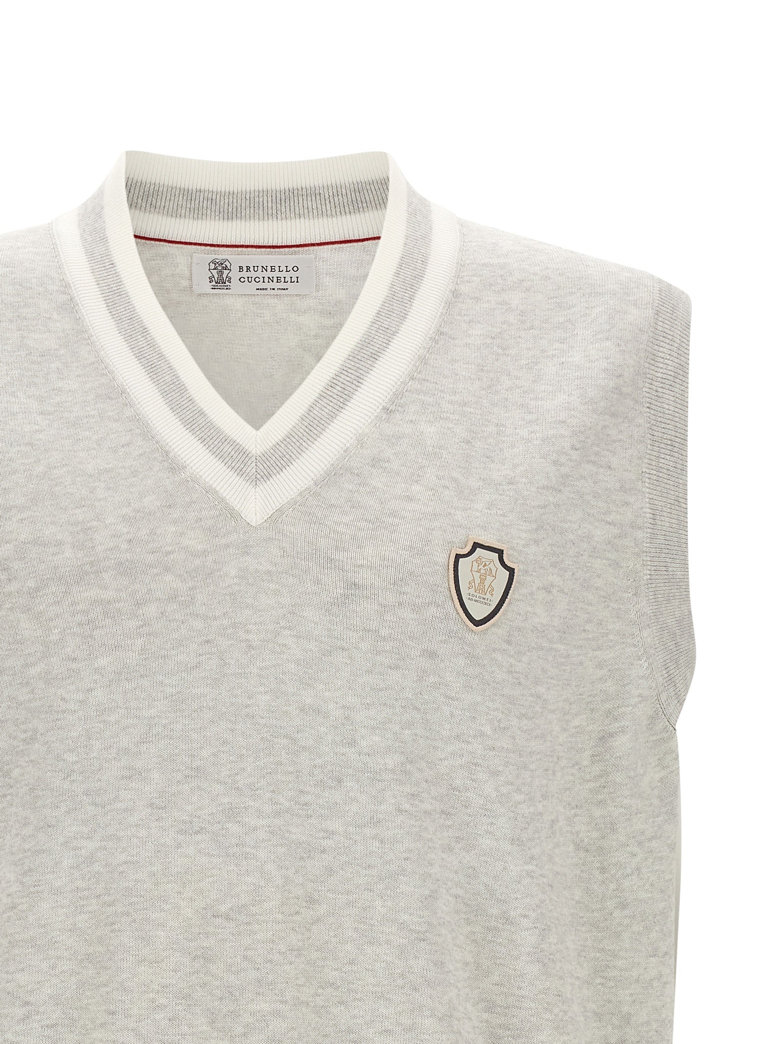 Gray Cotton Sleeveles Sweater