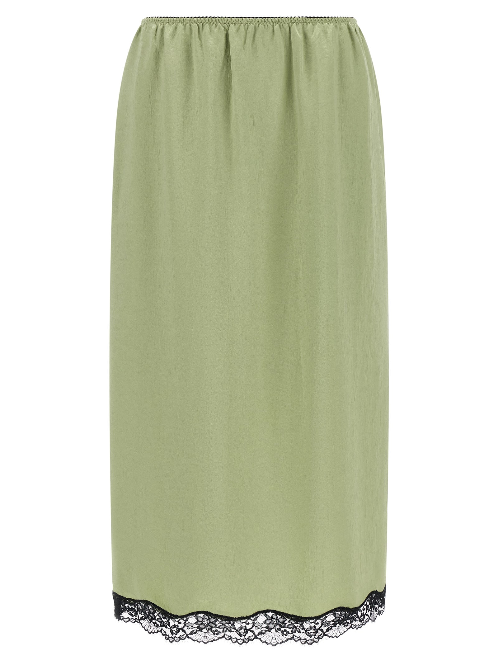Bicolor Marabou Midi Skirt