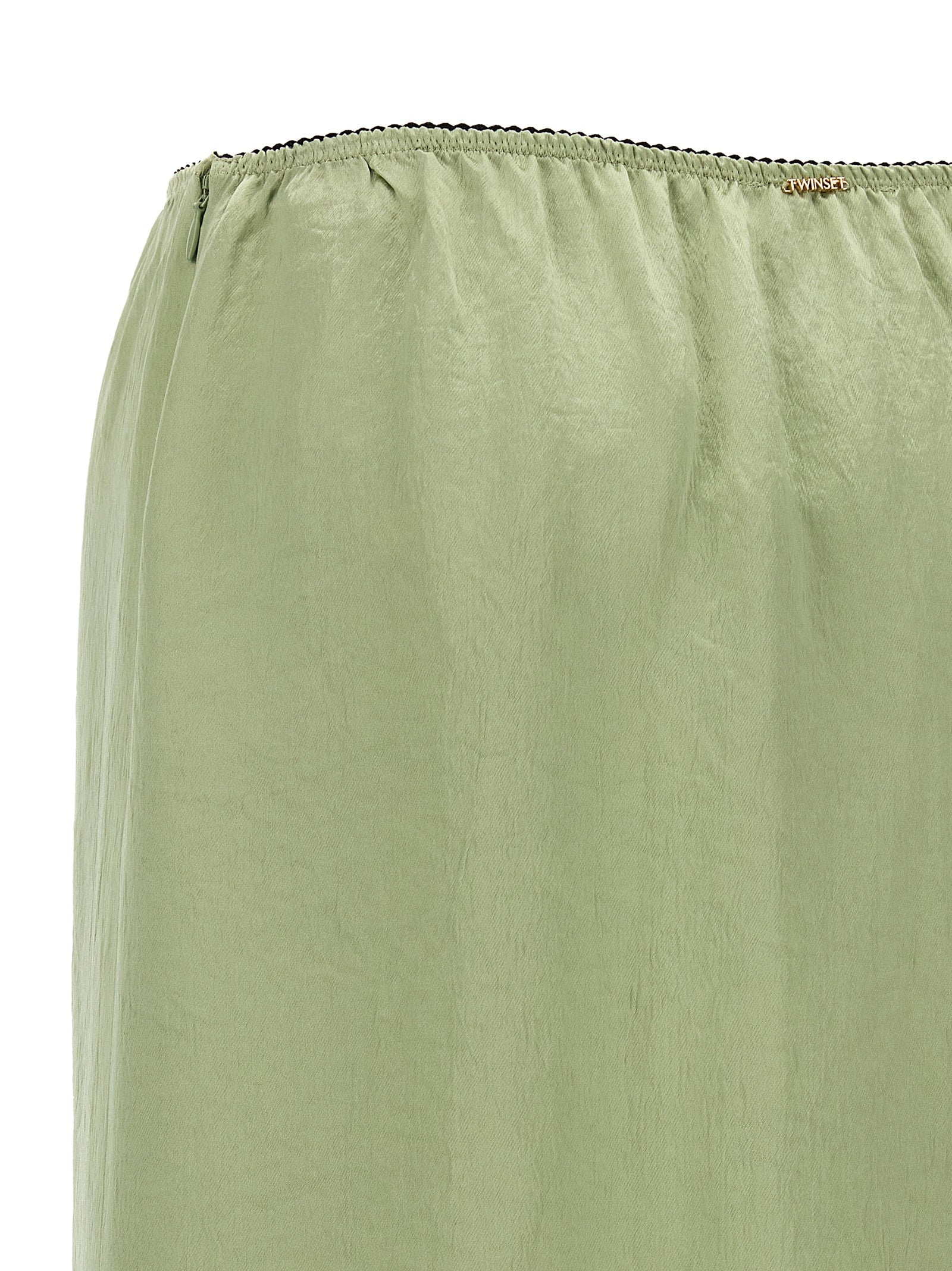 Bicolor Marabou Midi Skirt