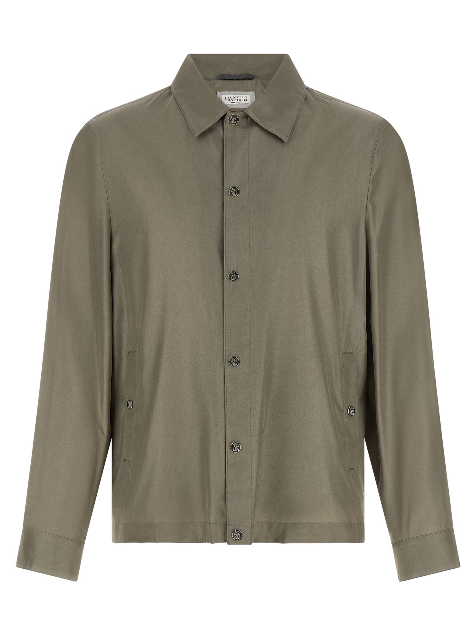 Bicolor Silk Full-Length Jacket