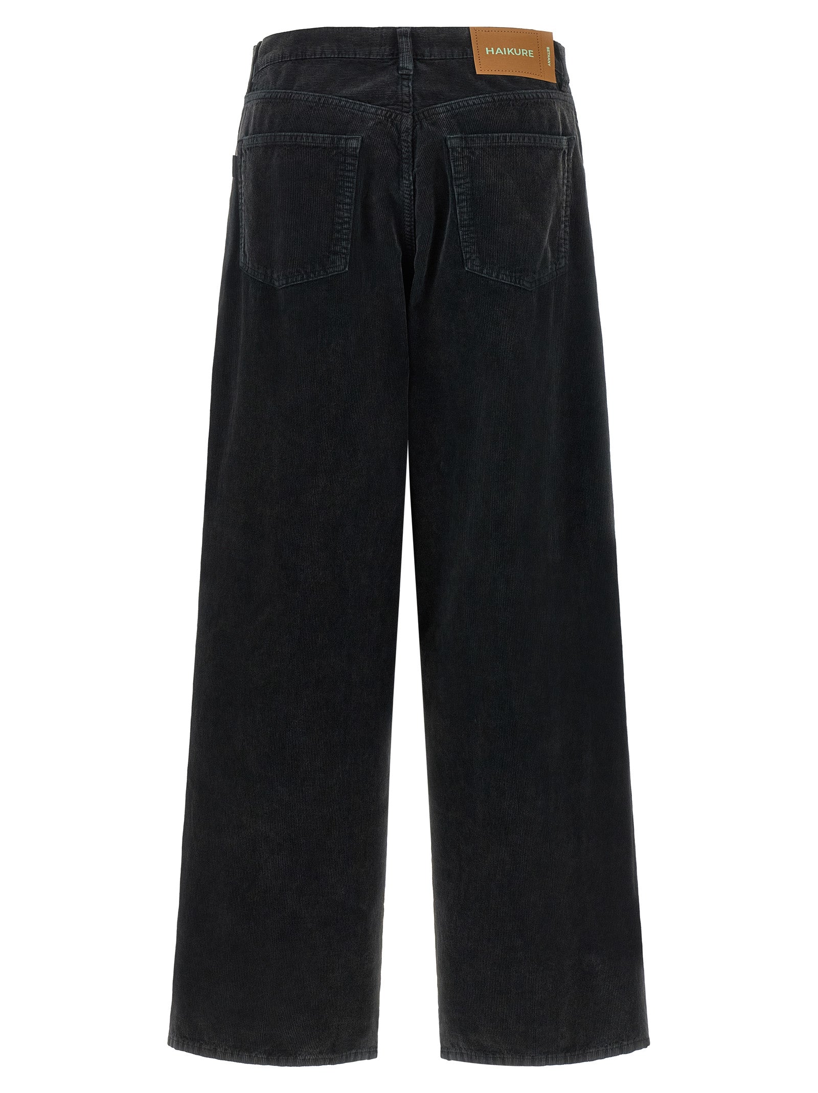 Black Cotton Flared Jeans