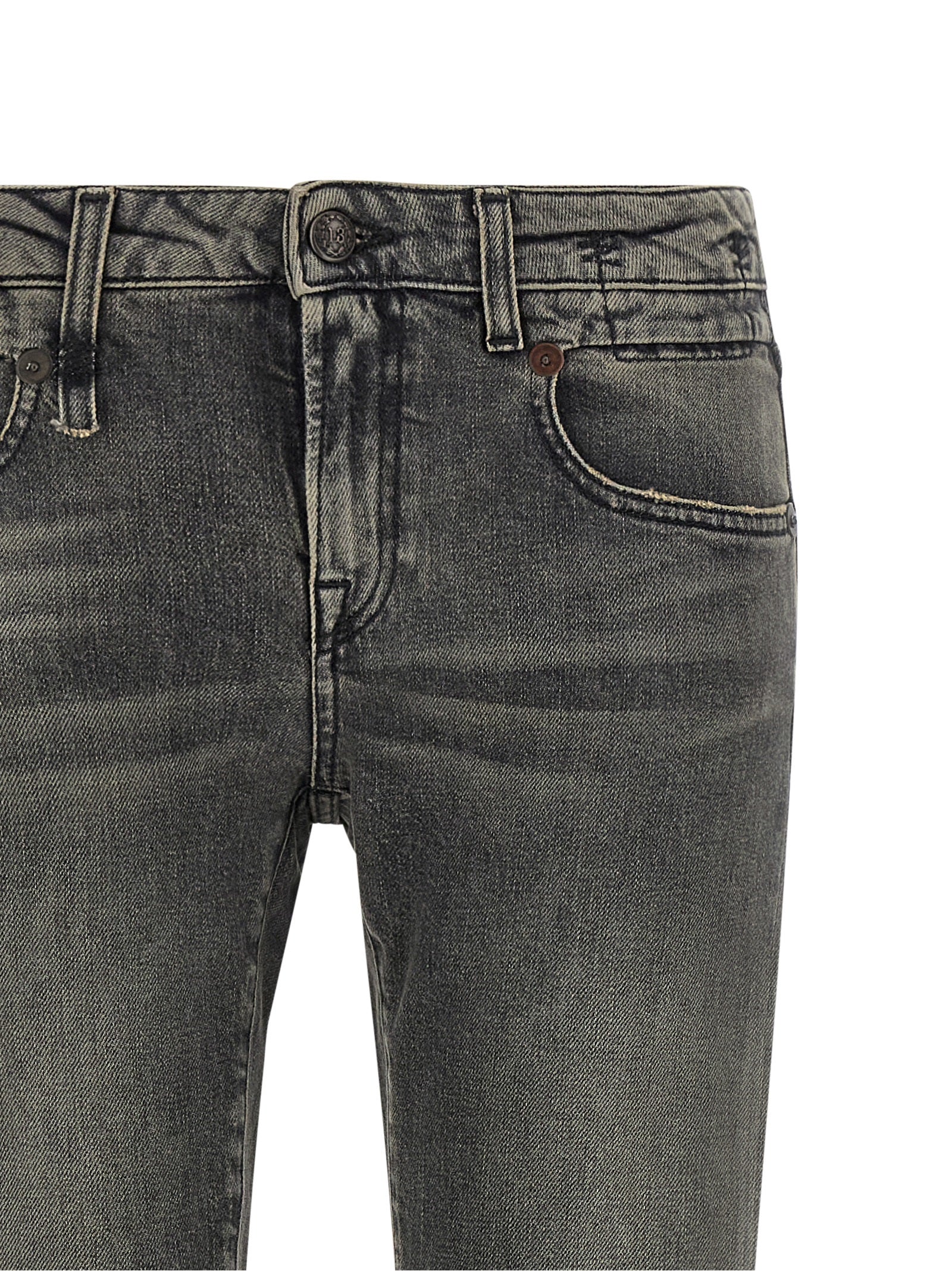 Black Cotton Bootcut Jeans