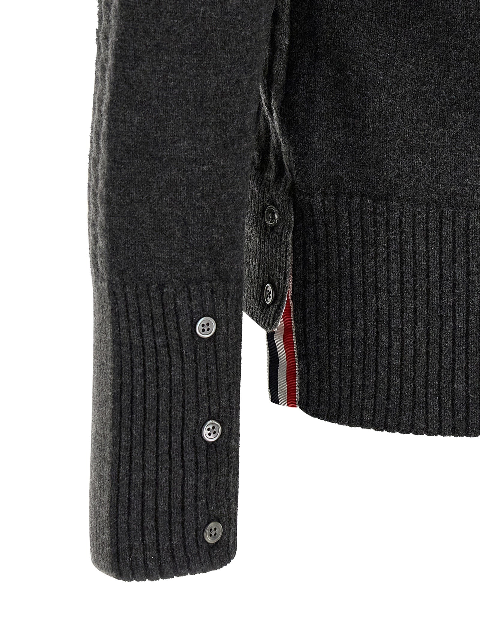 Gray Virgin Wool Polo Shirt