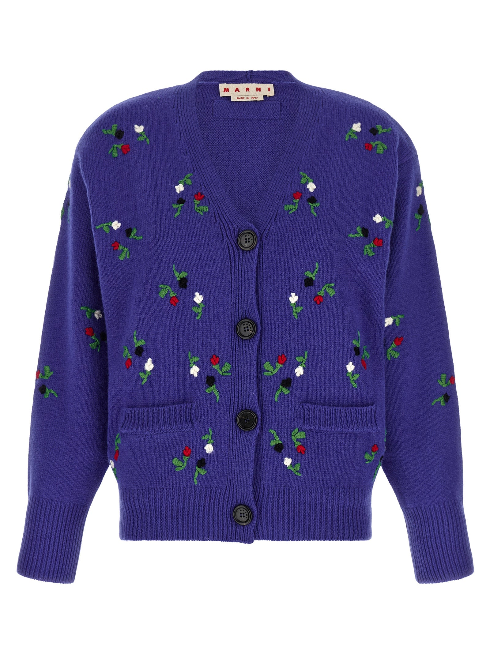 Blue Virgin Wool Cardigan