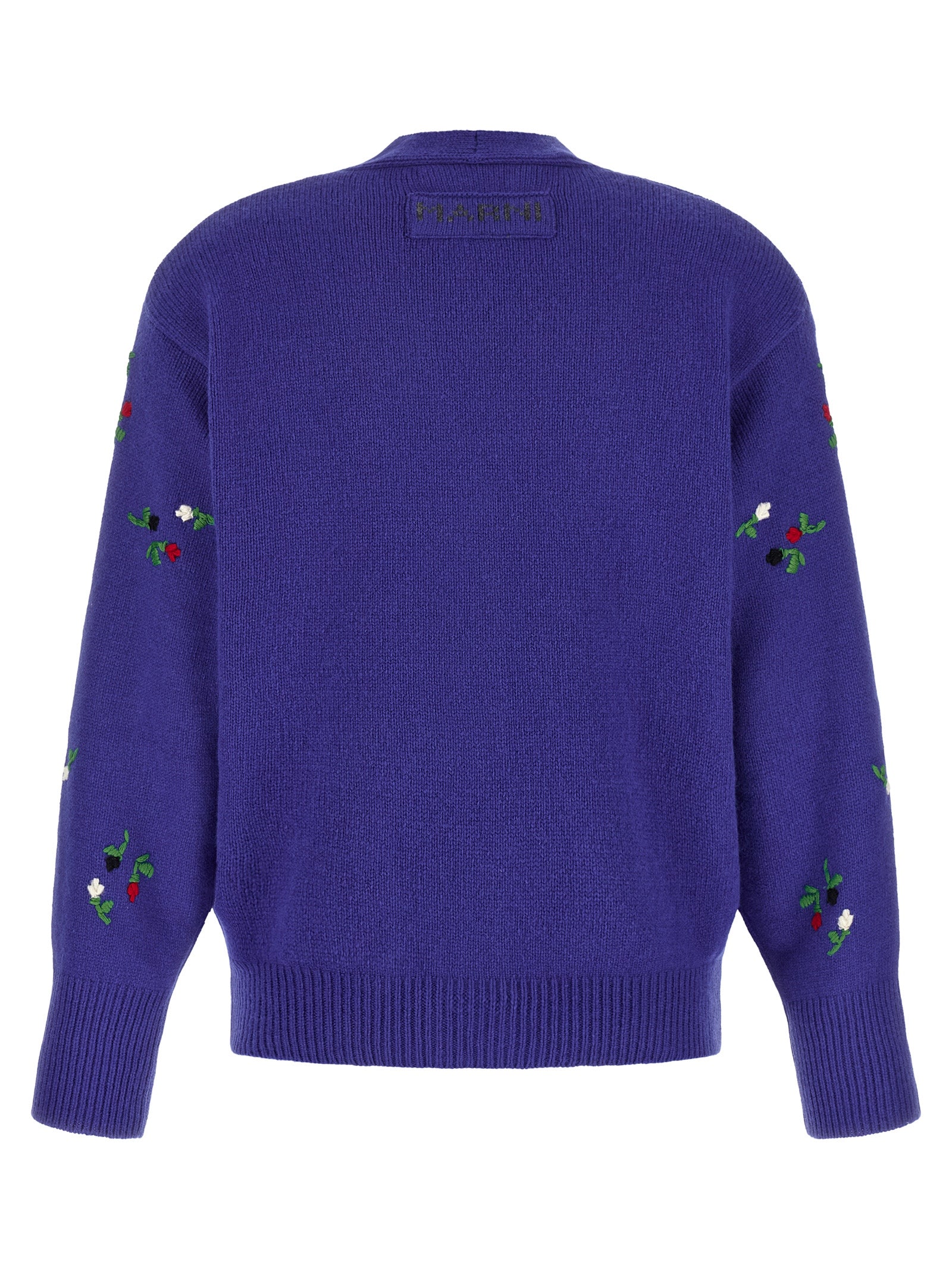 Blue Virgin Wool Cardigan