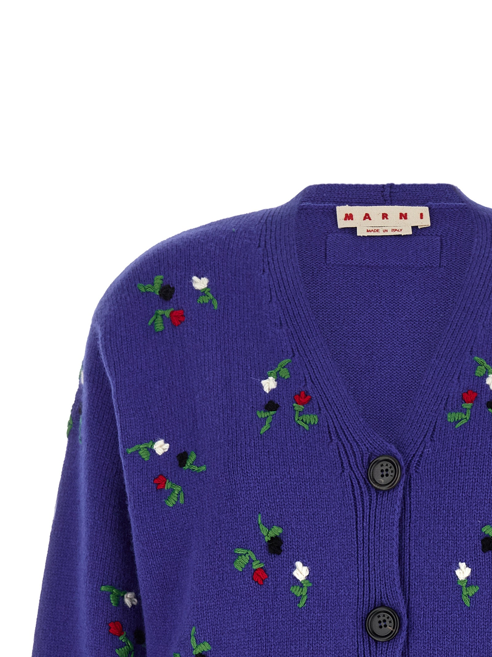 Blue Virgin Wool Cardigan