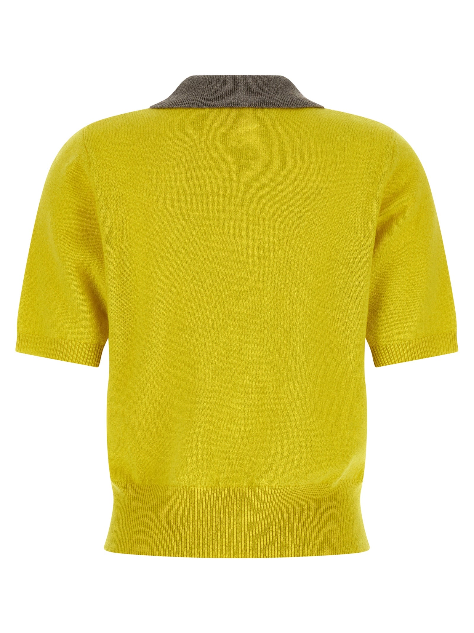 Bicolor Cashmere Polo Shirt