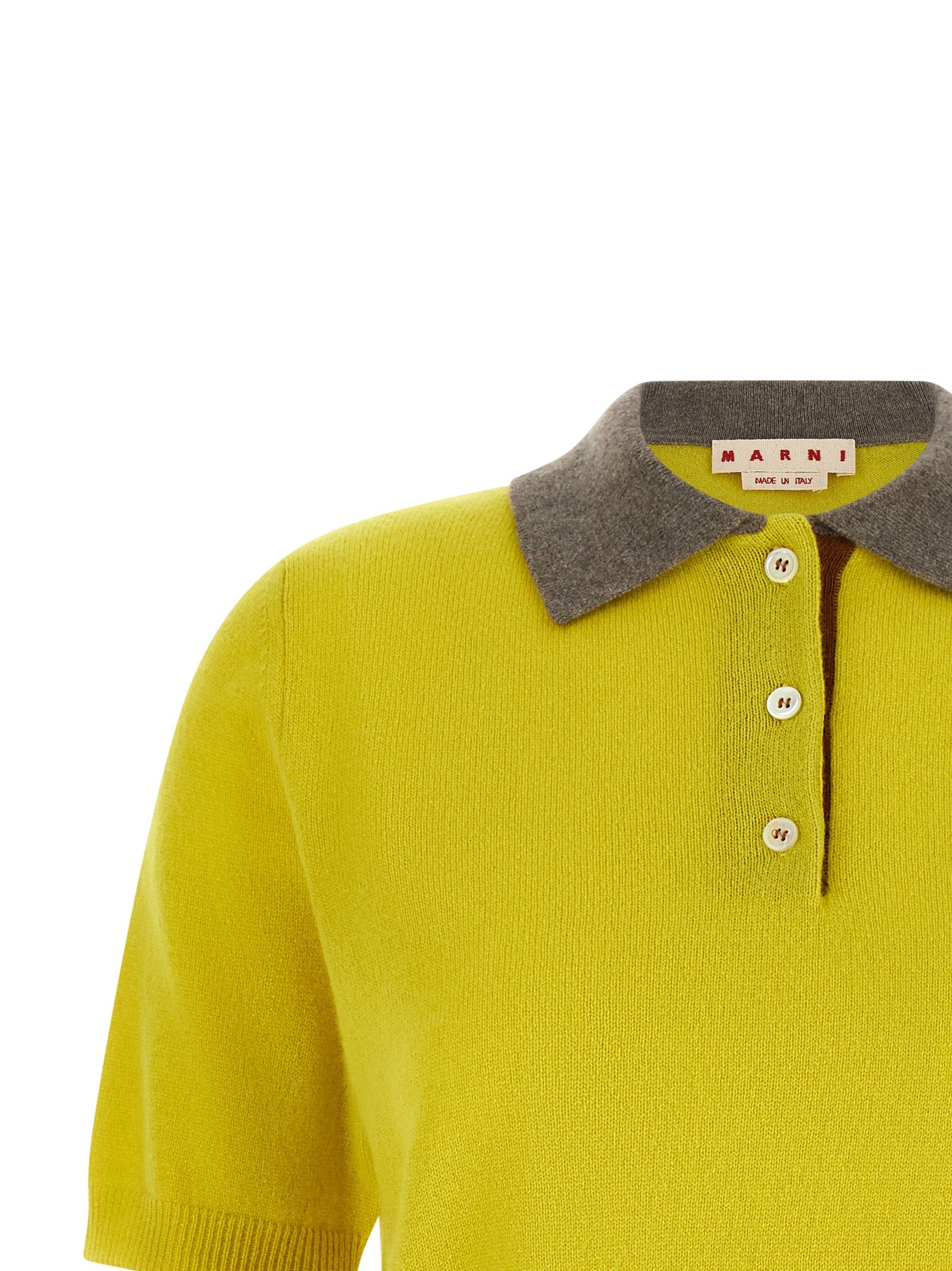 Bicolor Cashmere Polo Shirt