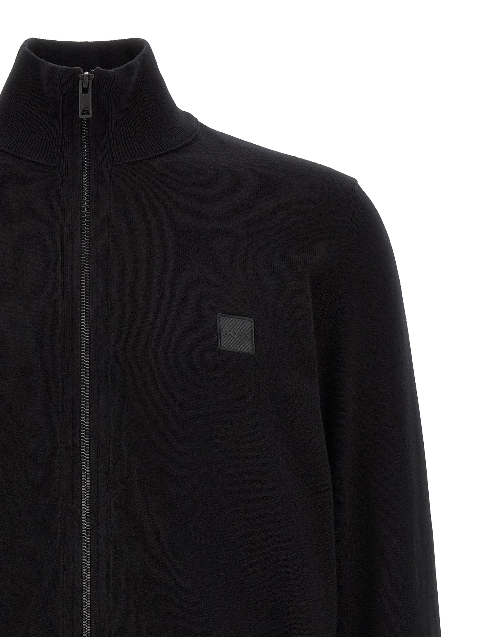 Black Cotton Cardigan