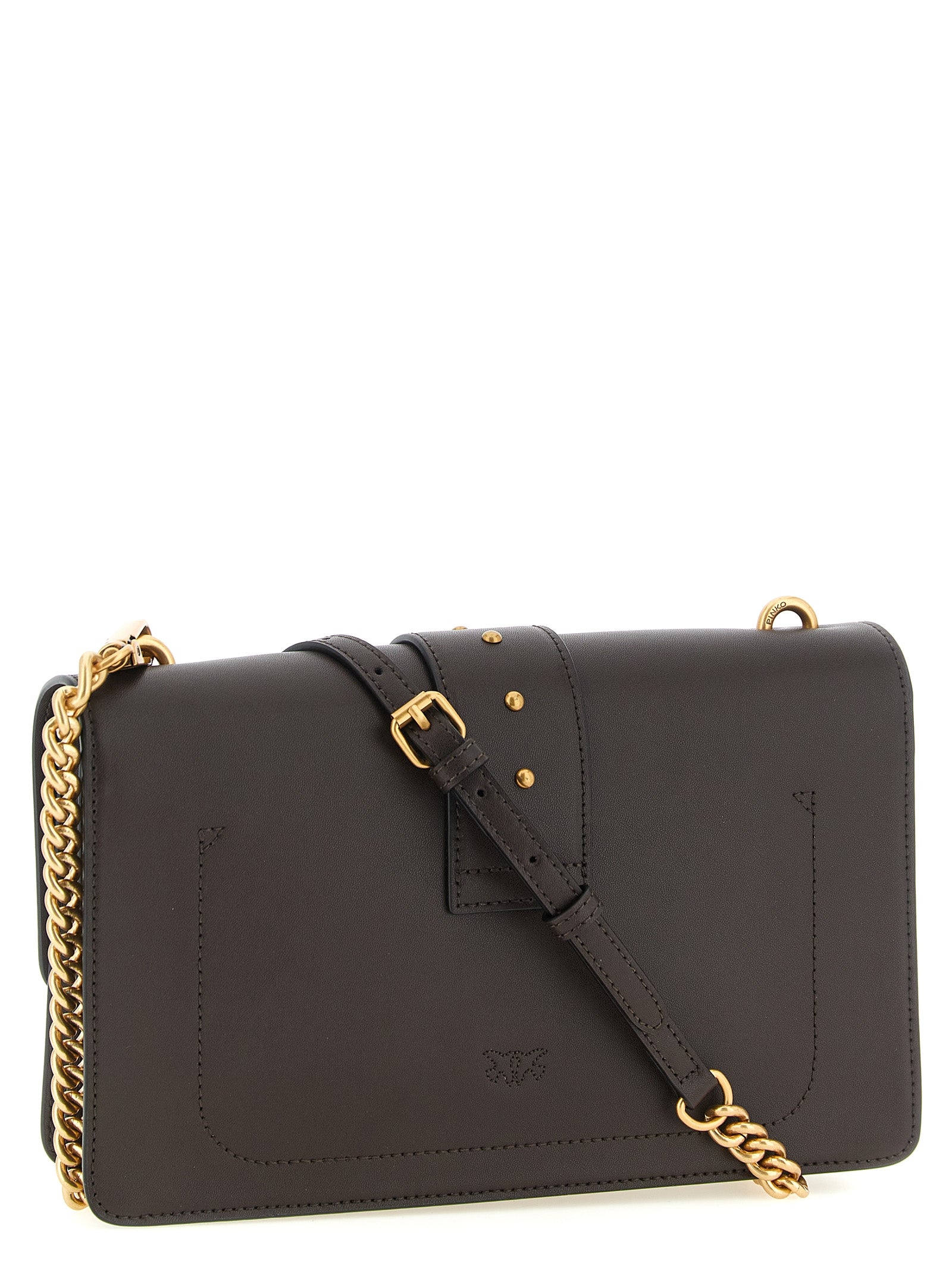 Brown Calfskin Crossbody Bag