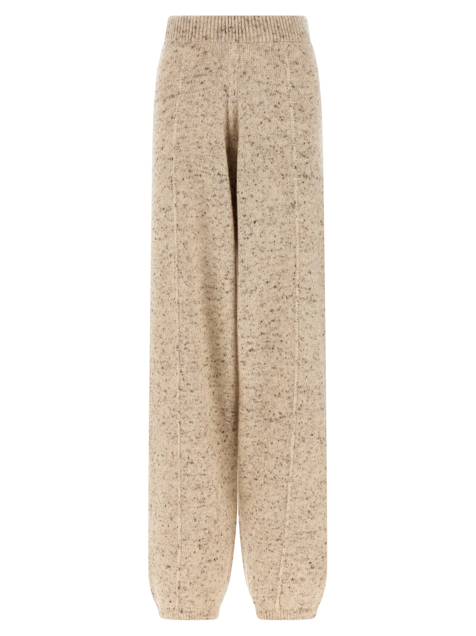 Beige Wool Athletic Pants