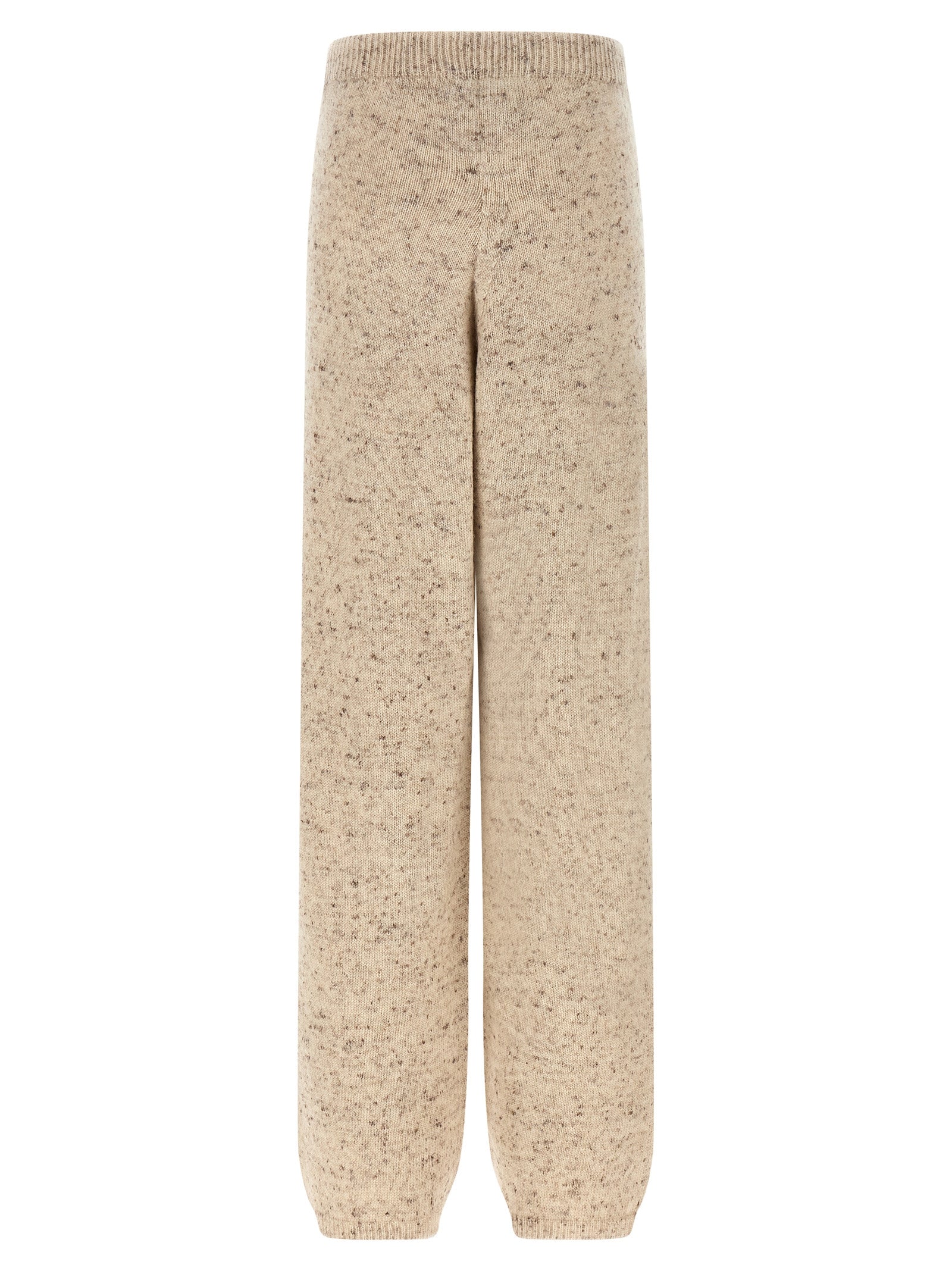 Beige Wool Athletic Pants