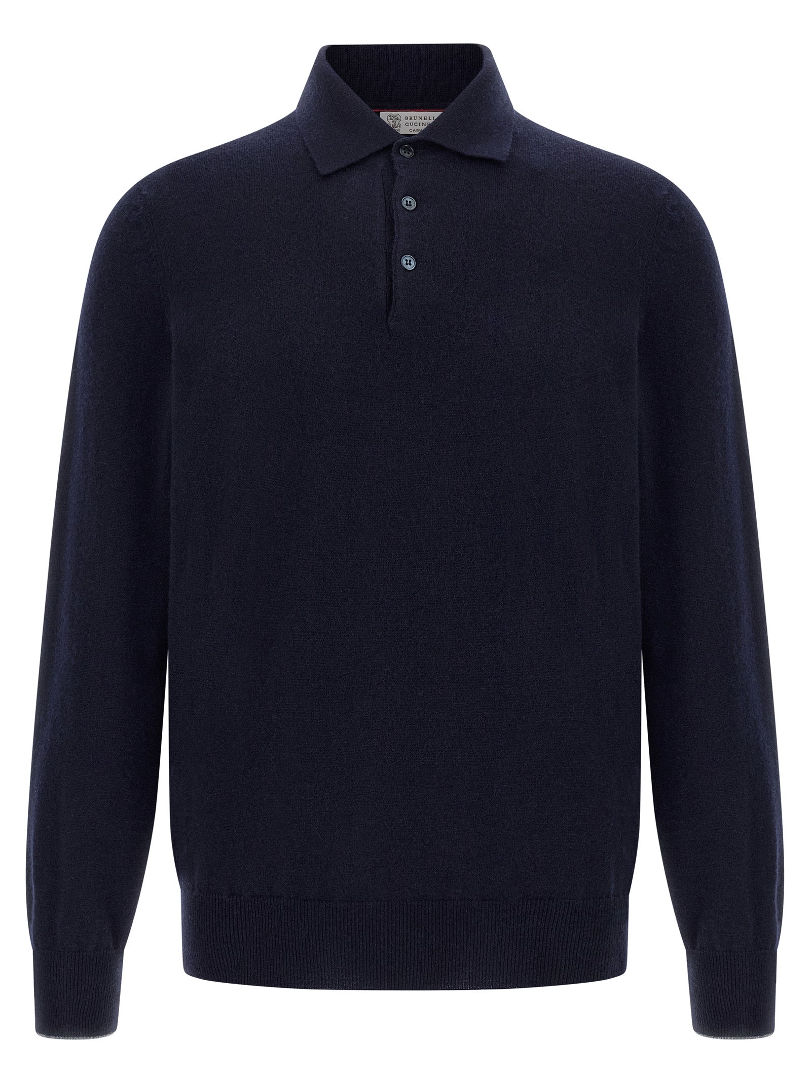 Blue Cashmere Polo Shirt