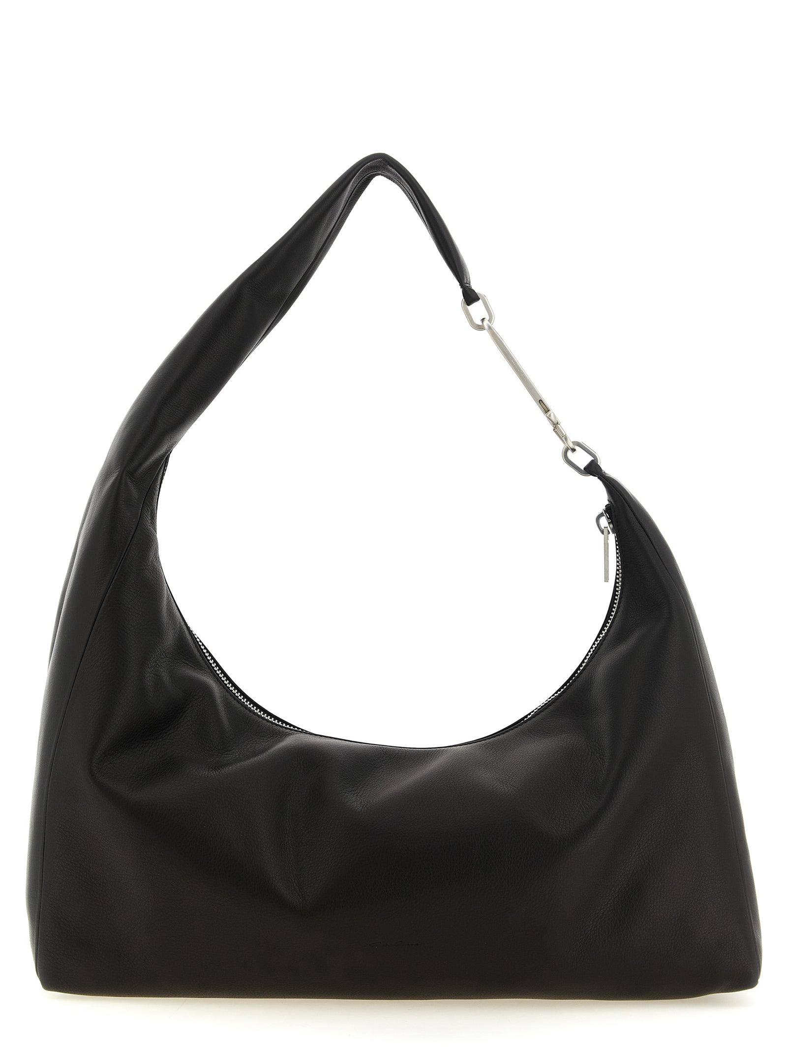 Black Calfskin Shoulder Bag