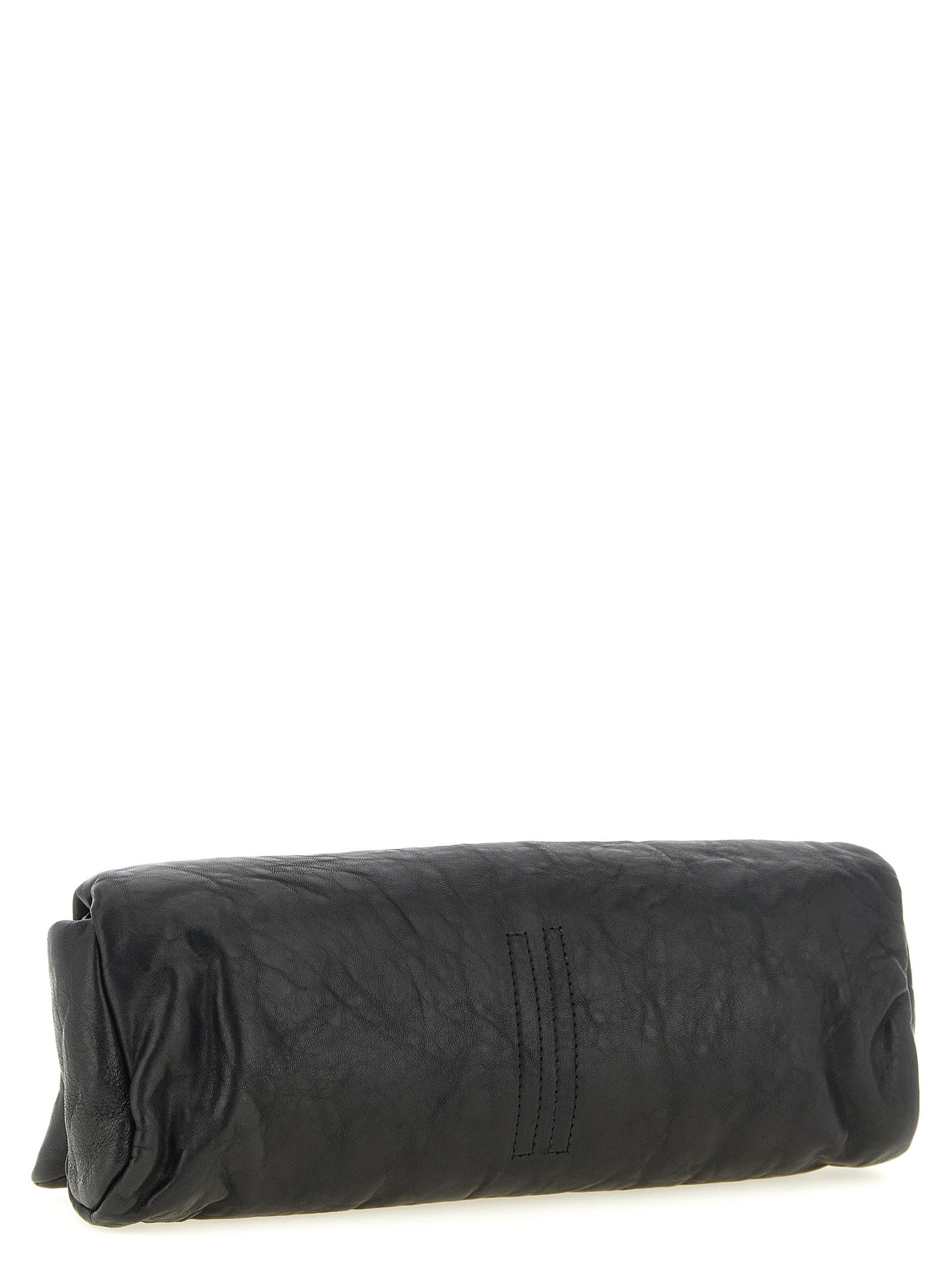 Black Lamb Leather Clutch Bag