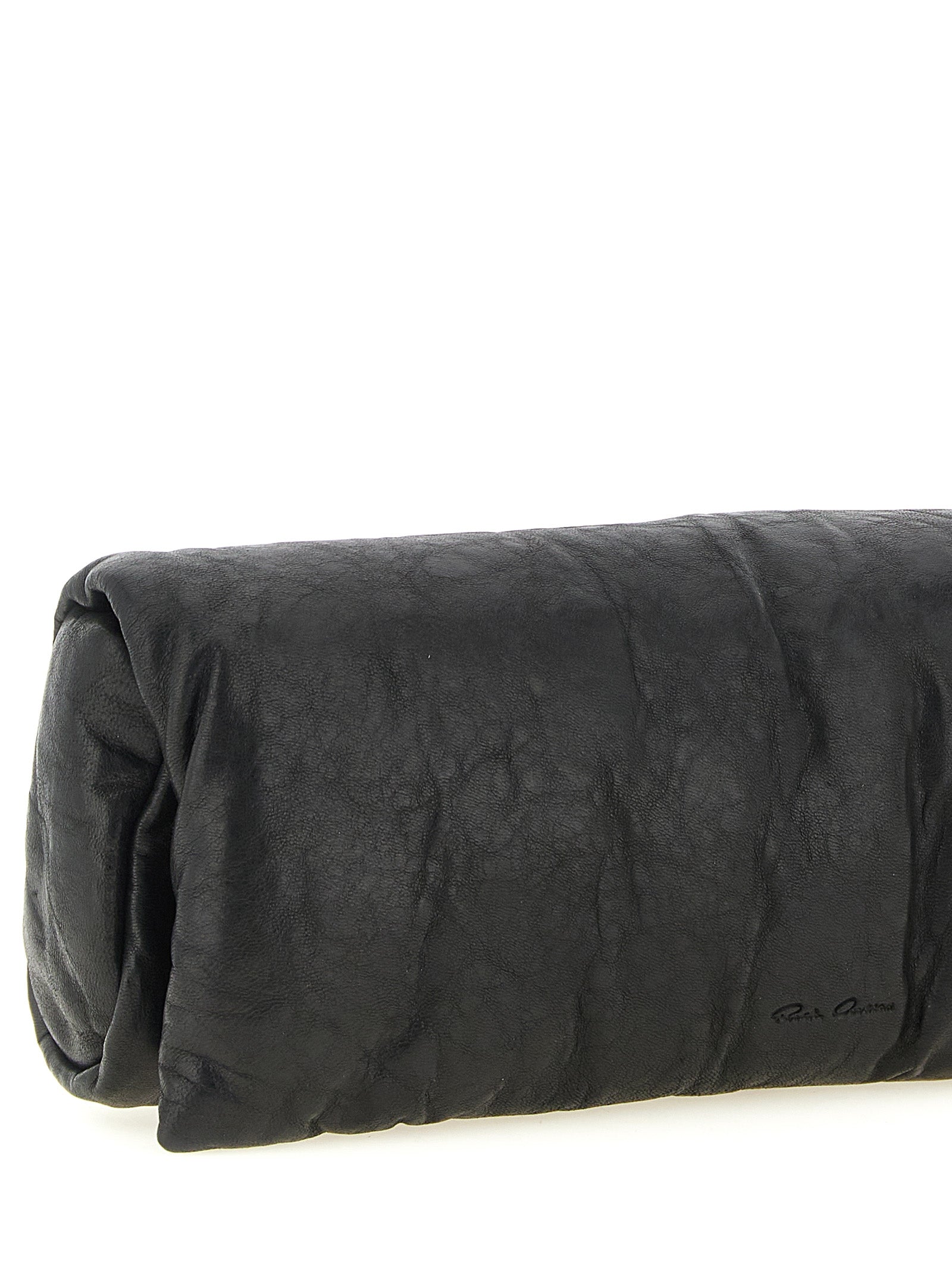 Black Lamb Leather Clutch Bag