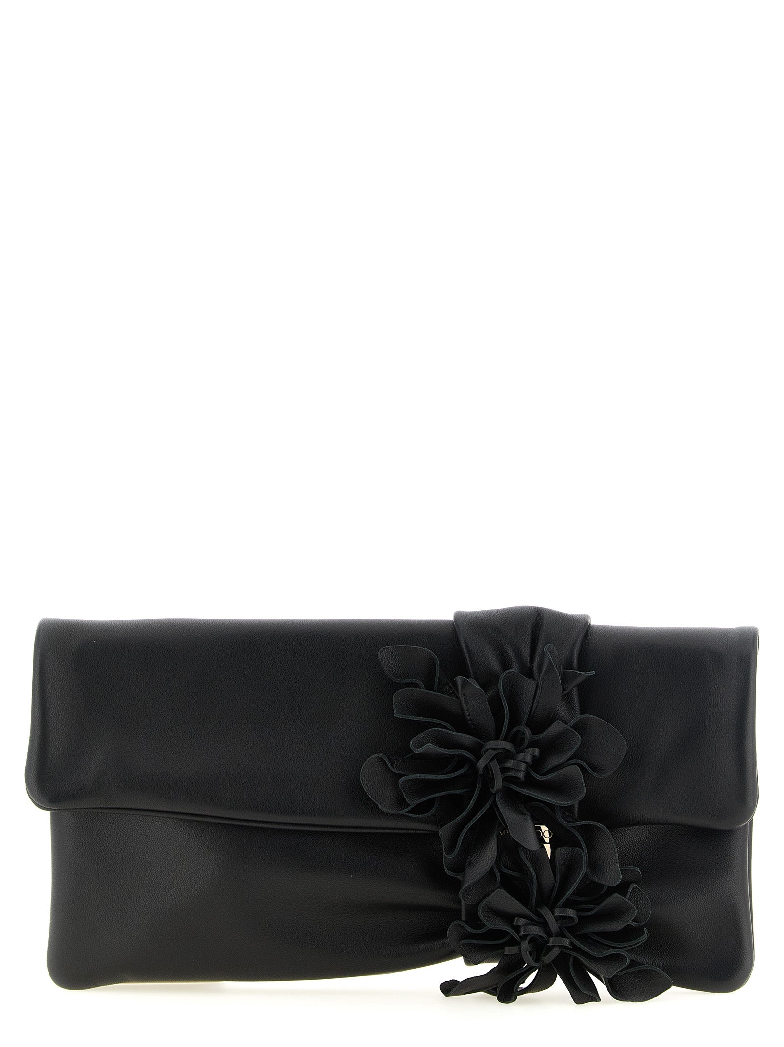 Black Lamb Leather Clutch Bag