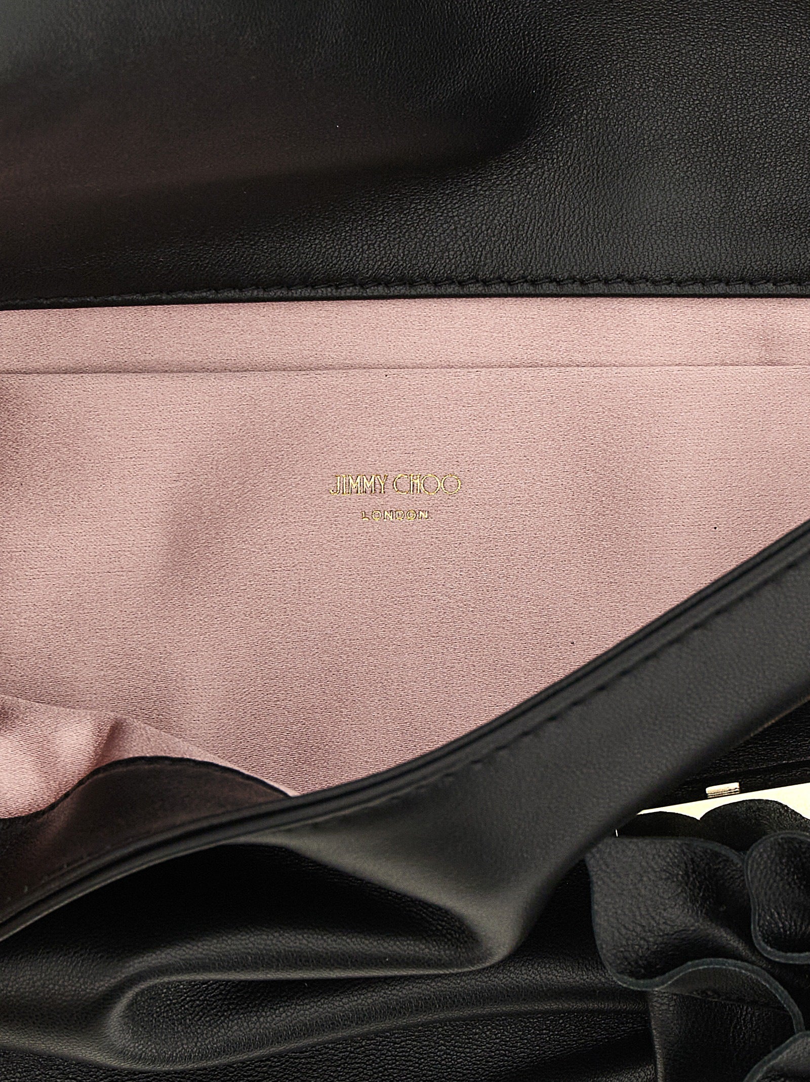 Black Lamb Leather Clutch Bag