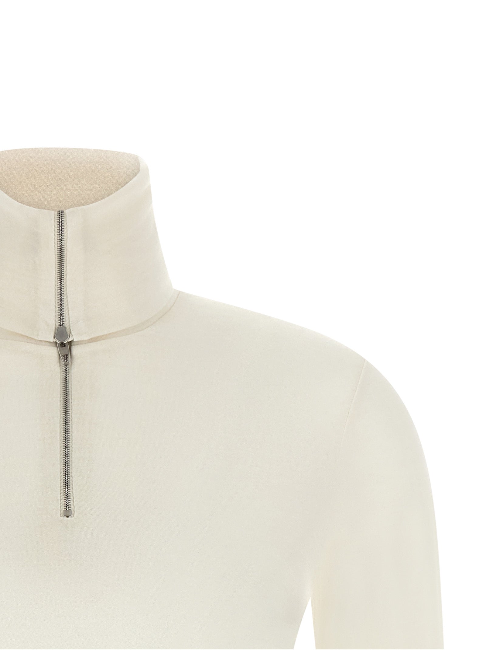 White Polyester Cardigan