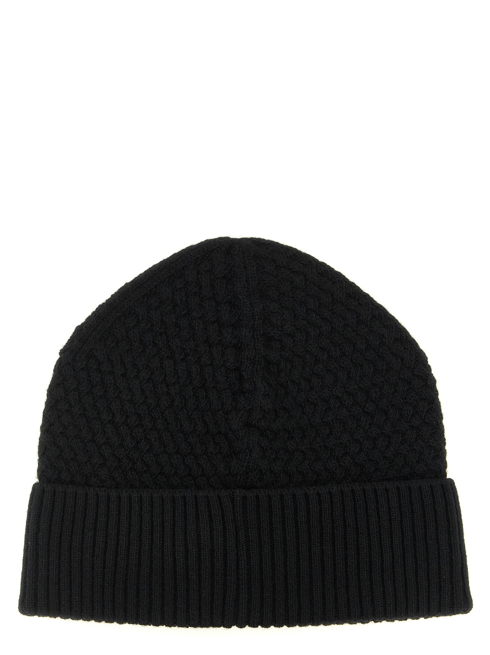 Black Leather Beanie