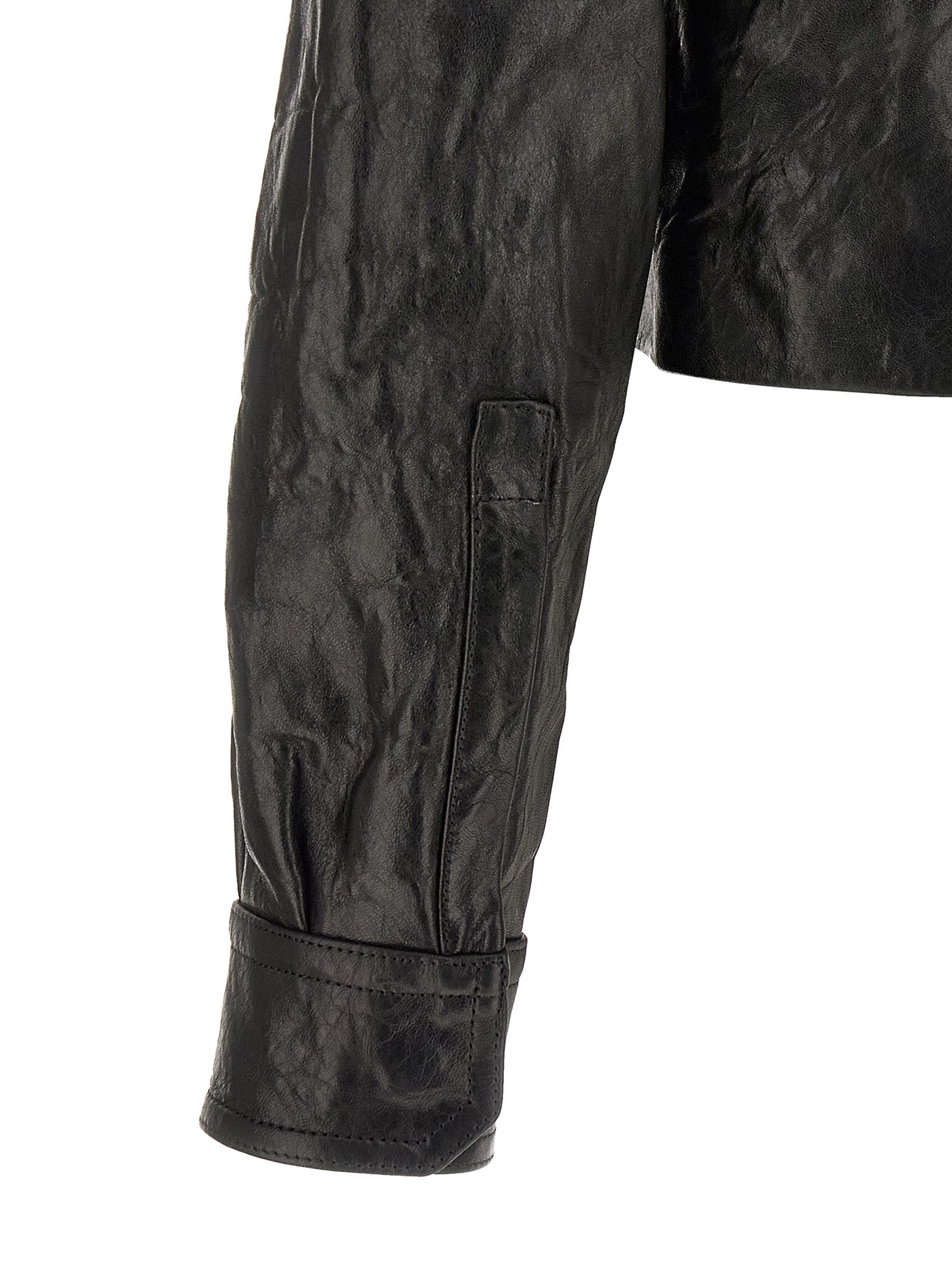 Black Lamb Leather Leather Jacket