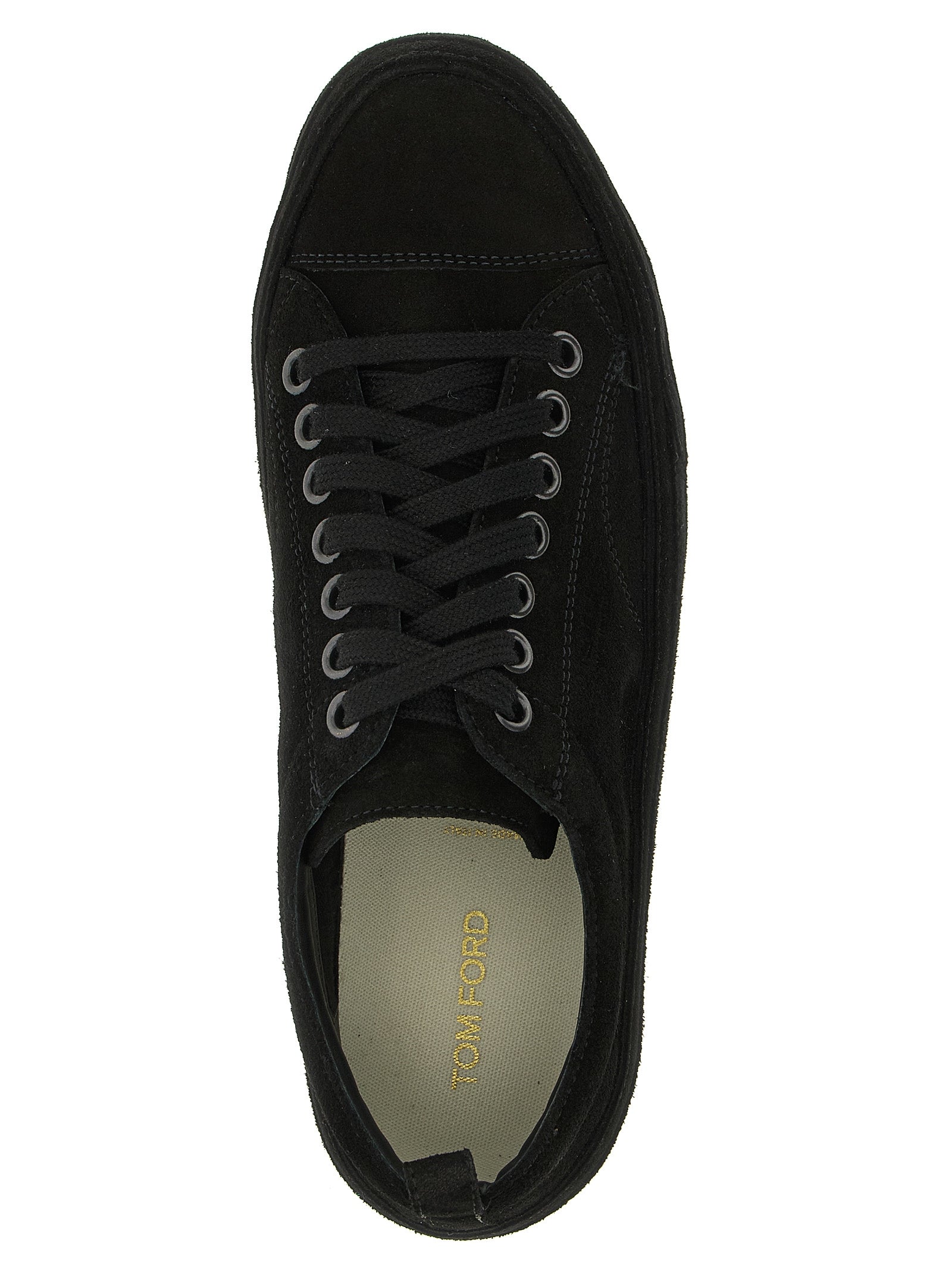 Black Leather Low Top Sneakers