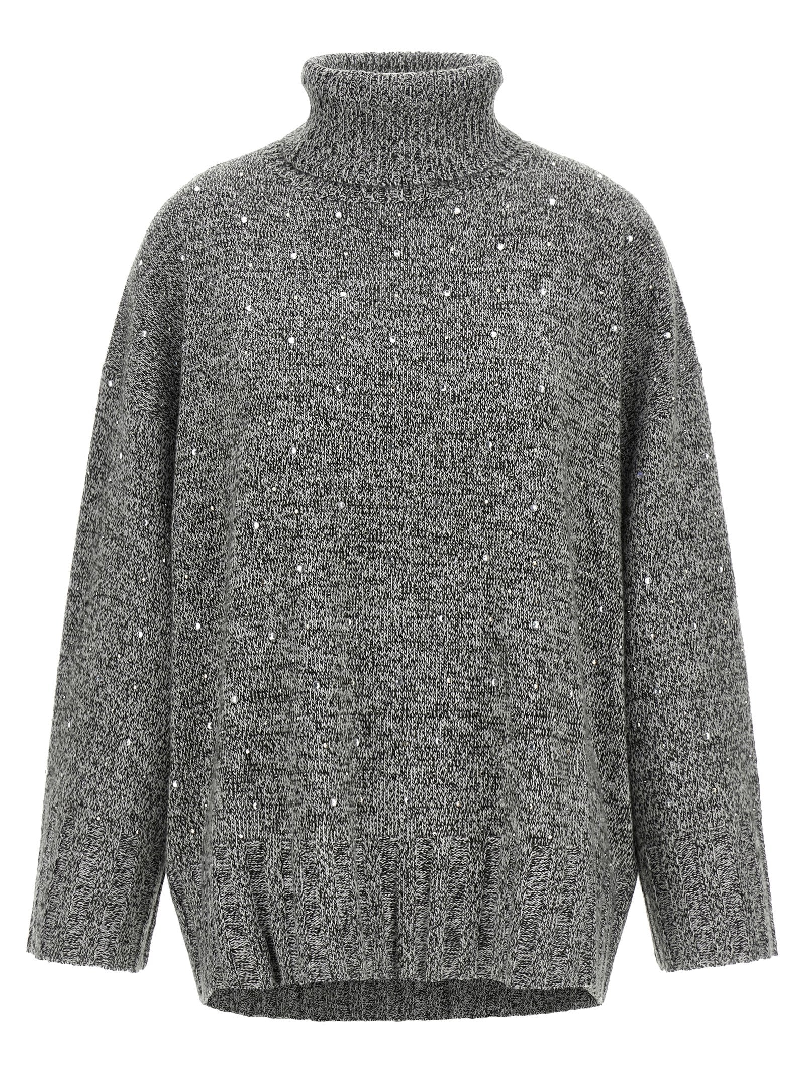 Gray Polyester Cardigan
