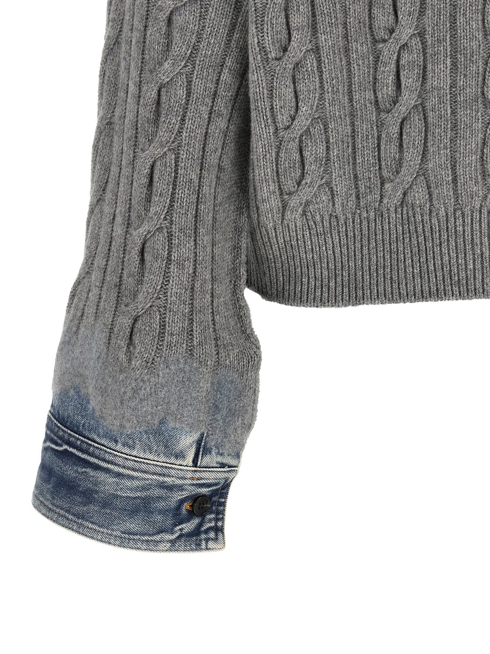 Gray Cotton Cardigan