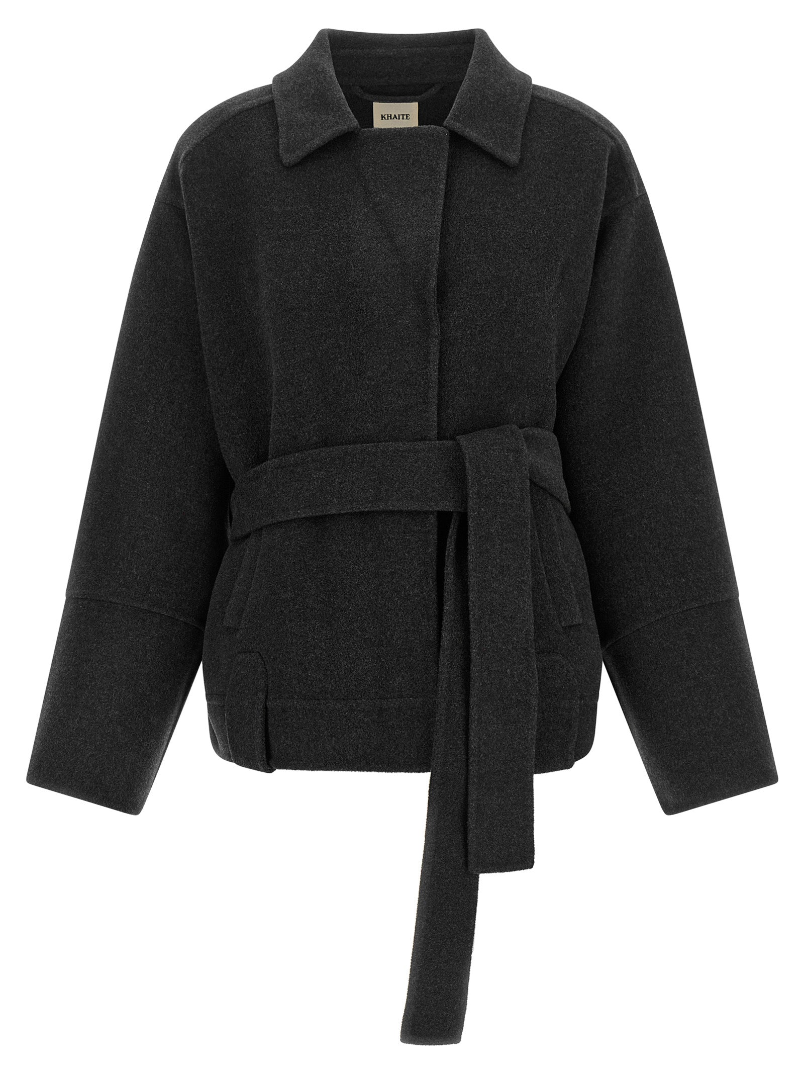 Gray Wool Full-Length Jacket