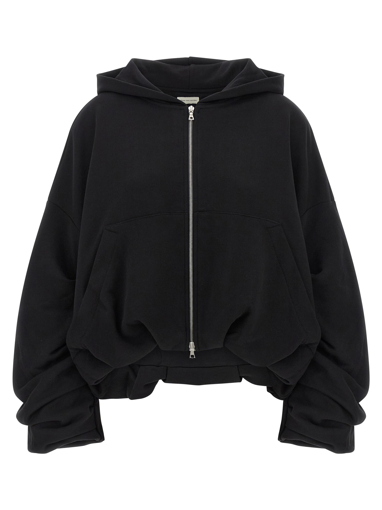 Black Cotton Hoodie