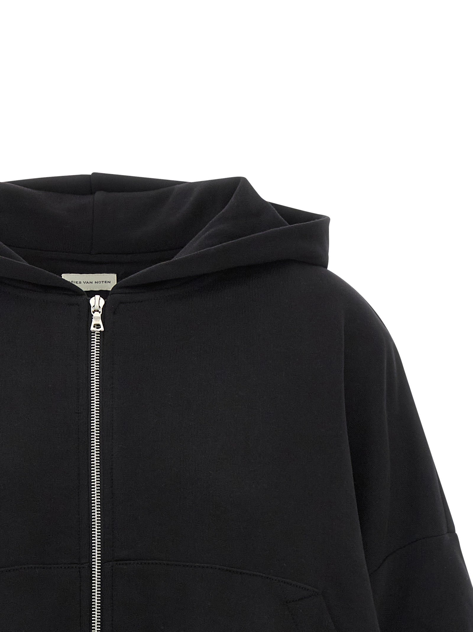 Black Cotton Hoodie