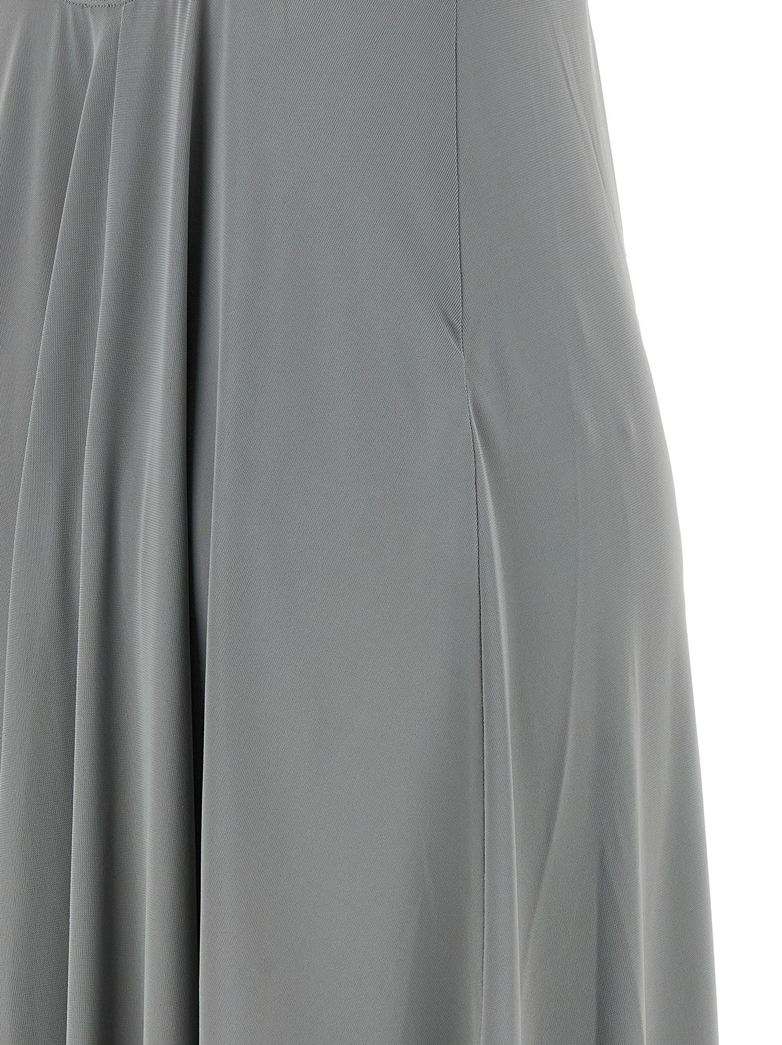 Silver Polyamide Long Dress