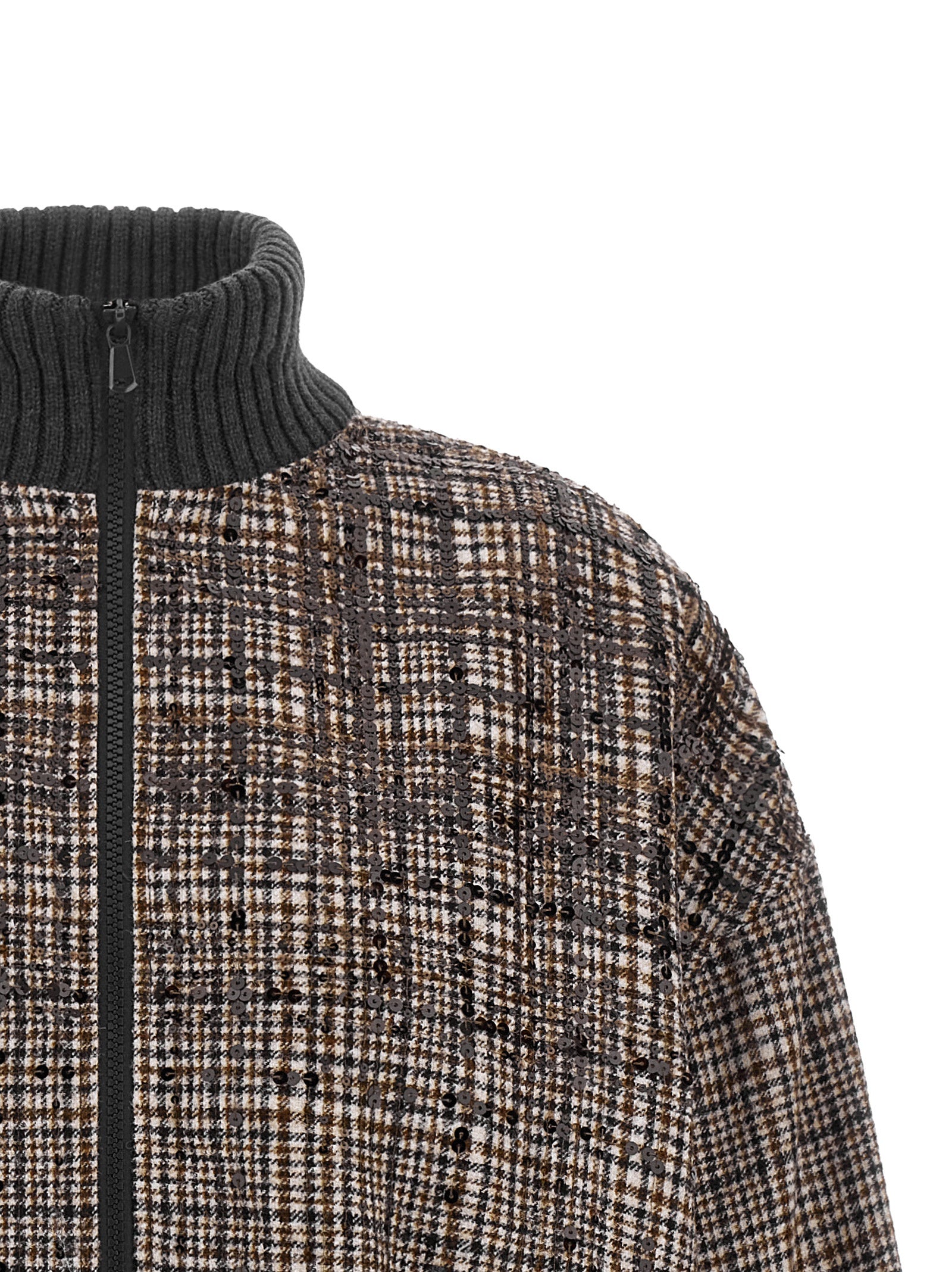 Brown Alpaca Leather Bomber