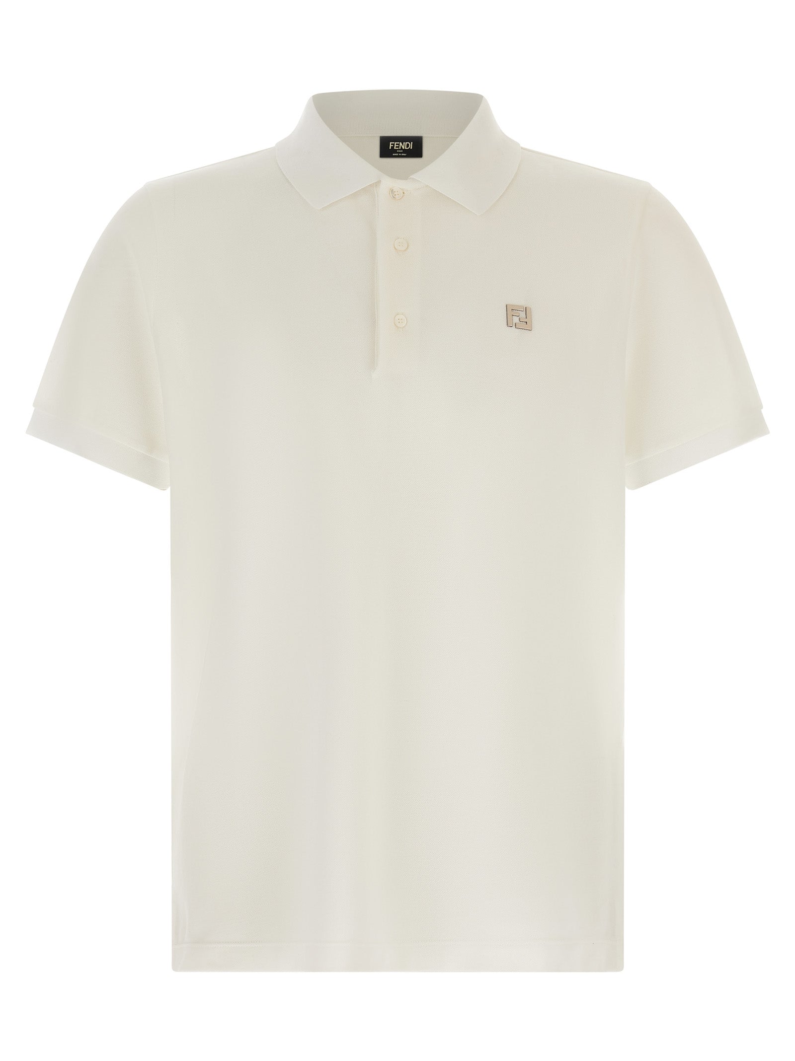 White Cotton Polo Shirt
