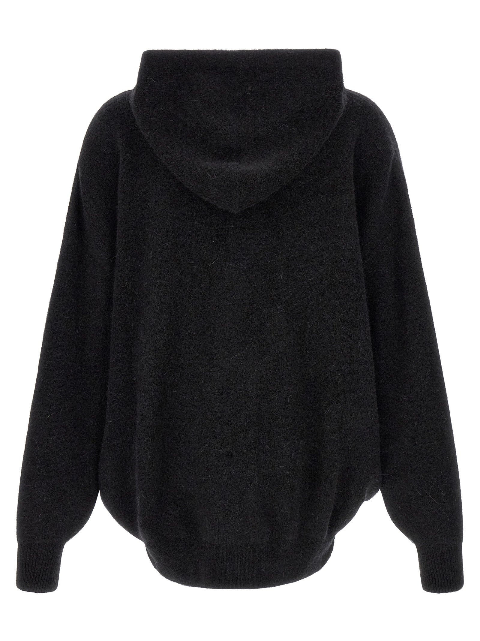 Black Marabou Sweatshirt