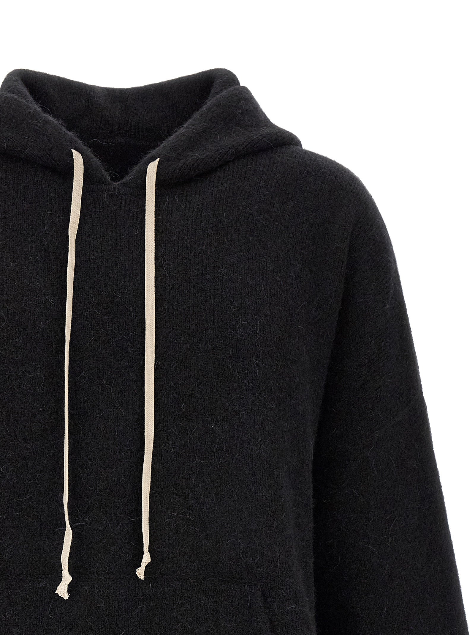 Black Marabou Sweatshirt