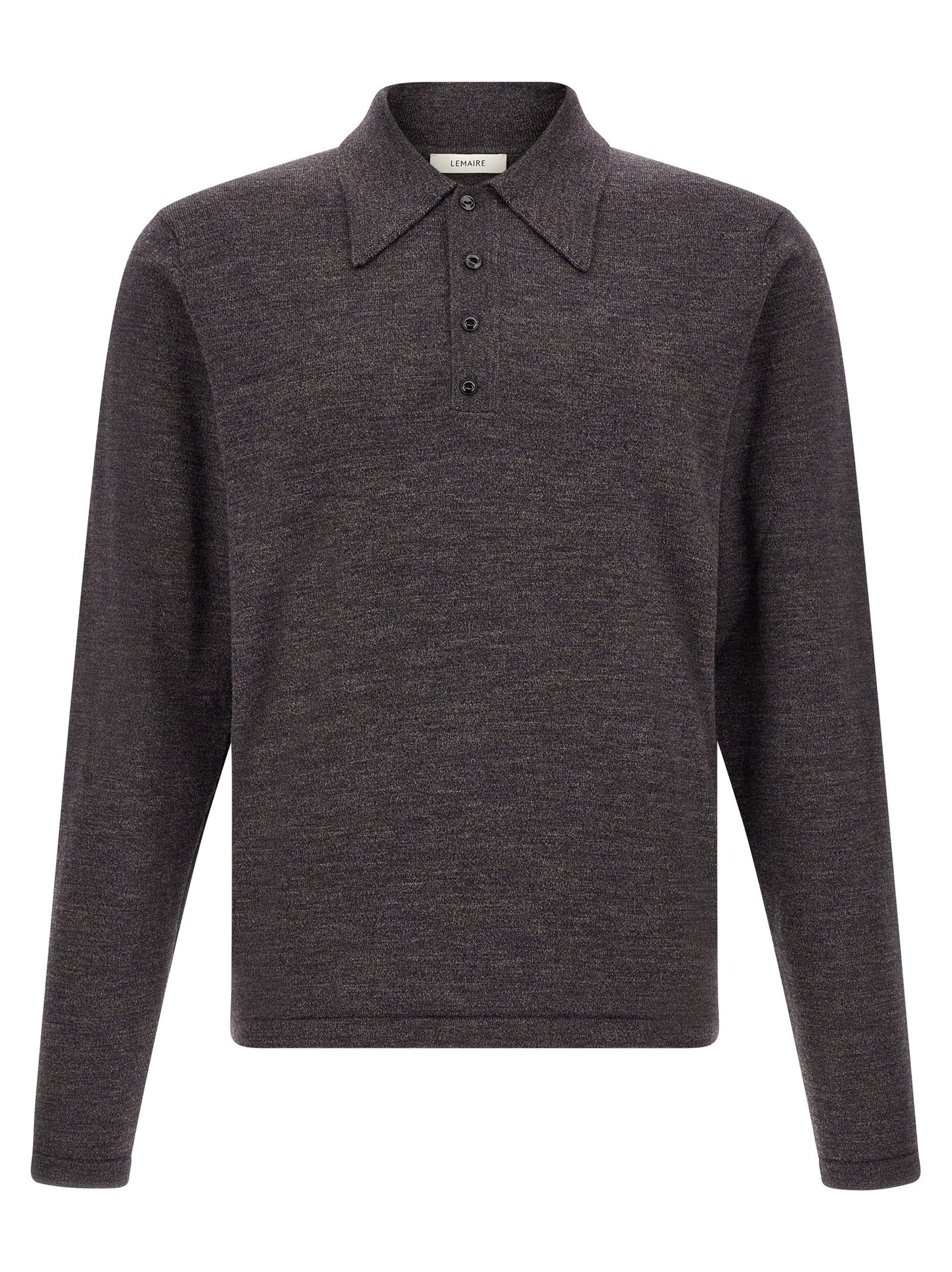 Brown Wool Polo Shirt