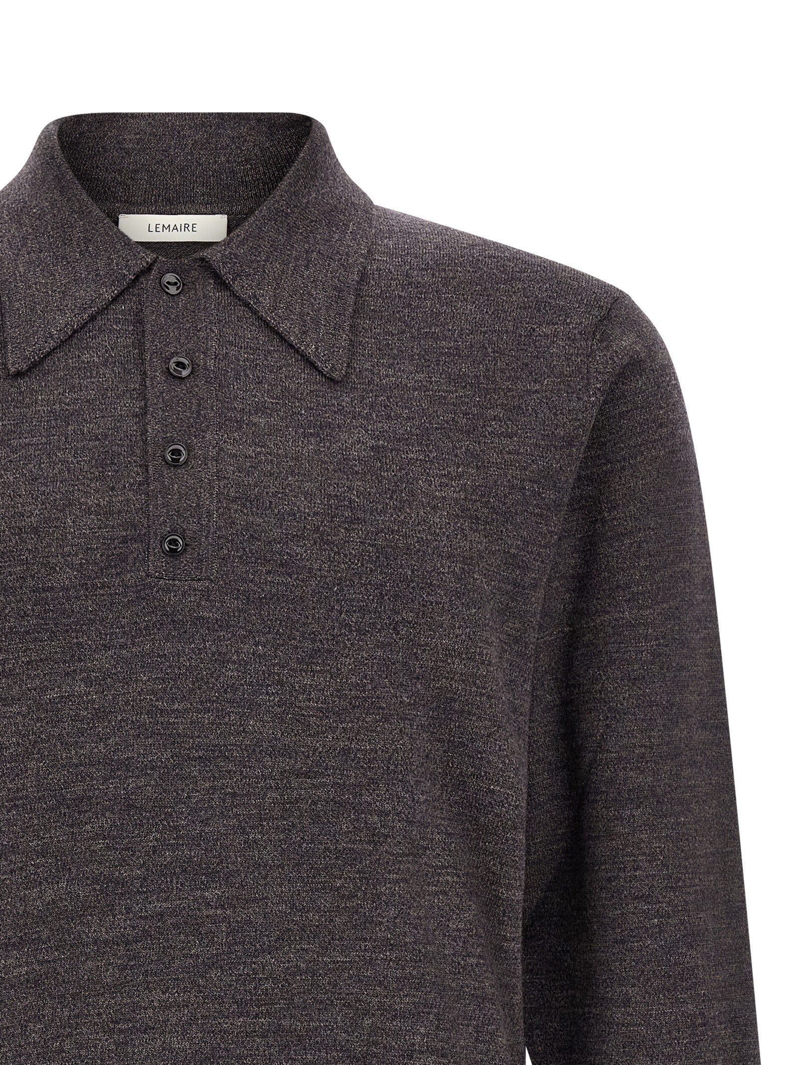 Brown Wool Polo Shirt