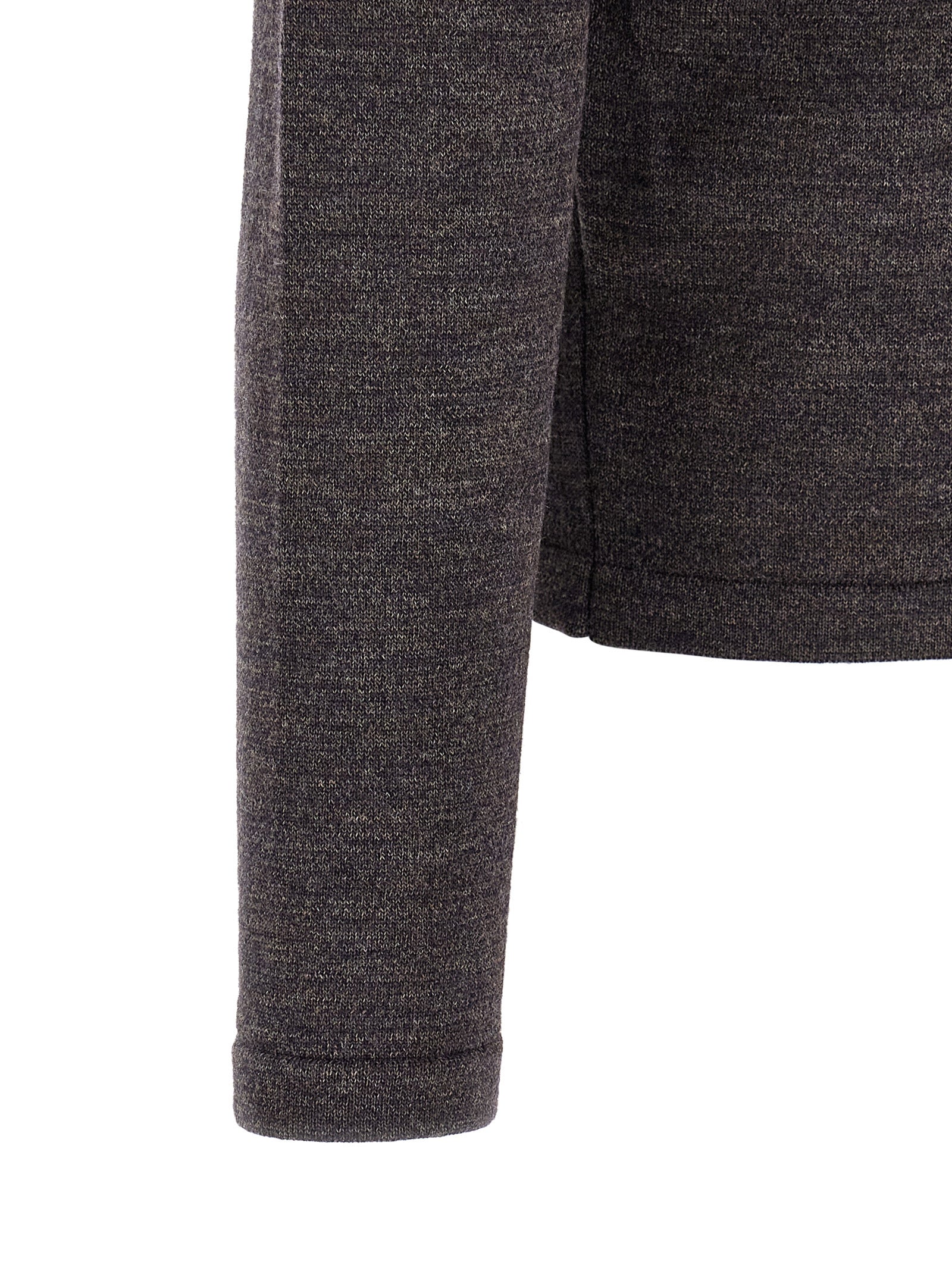 Brown Wool Polo Shirt