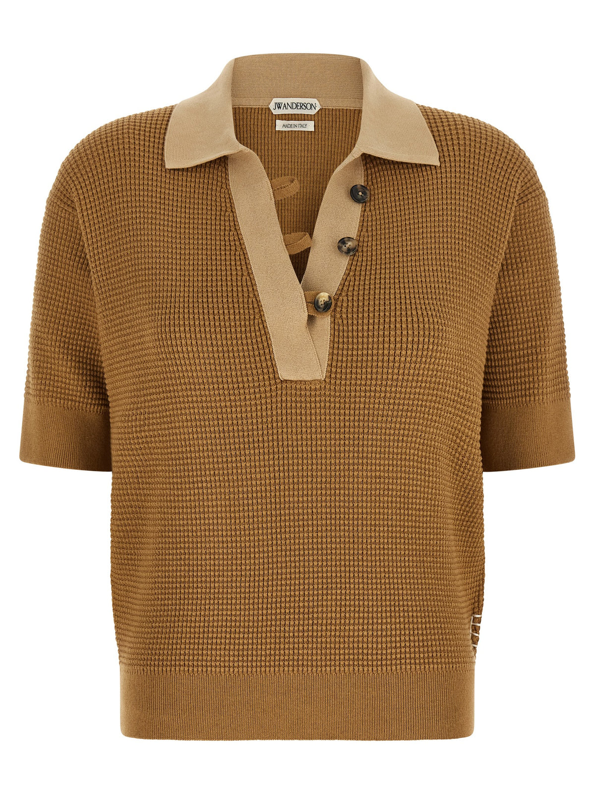 Beige Cotton Polo Shirt