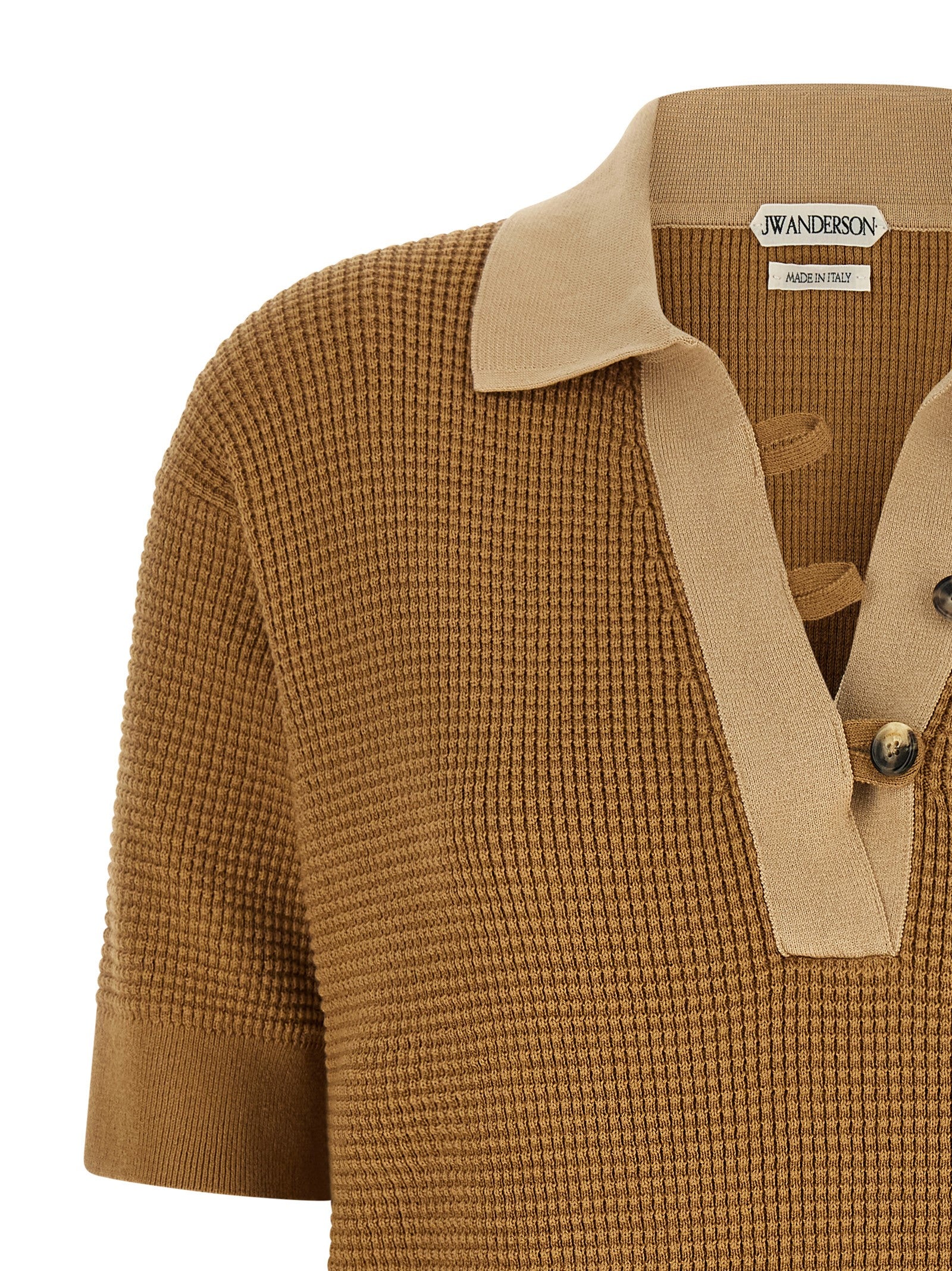Beige Cotton Polo Shirt
