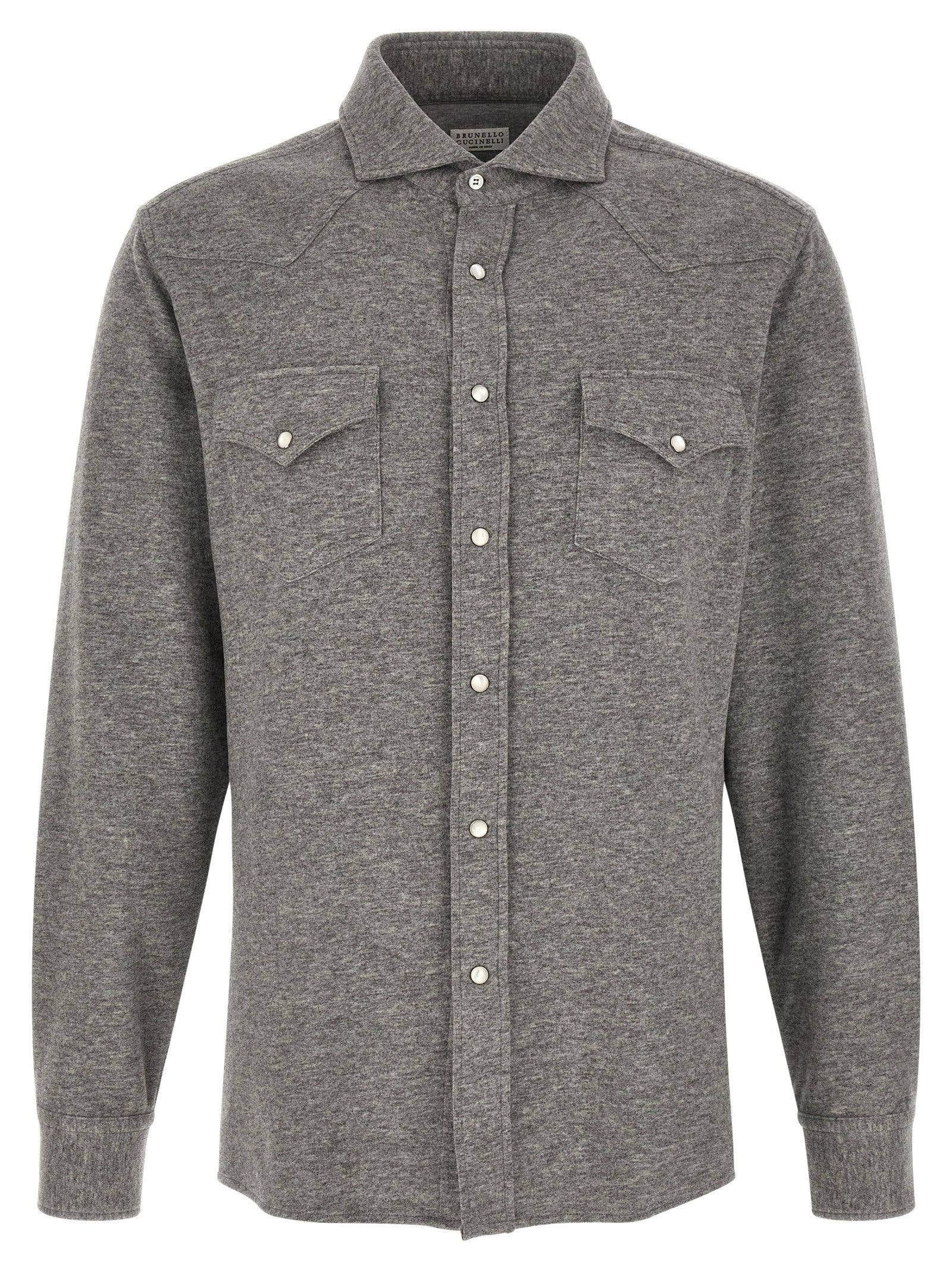 Gray Cashmere Blouse