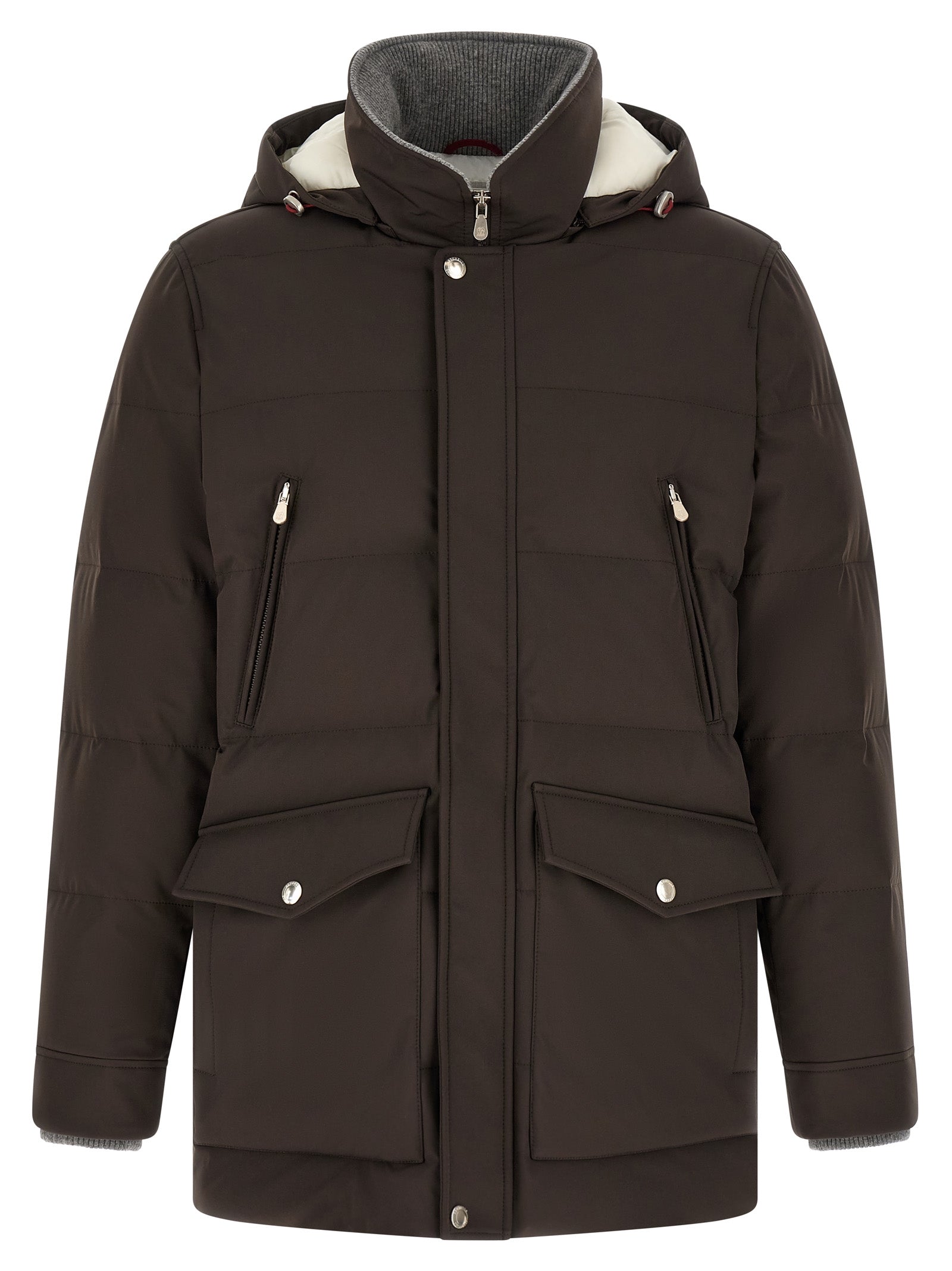 Brown Polyamide Parka