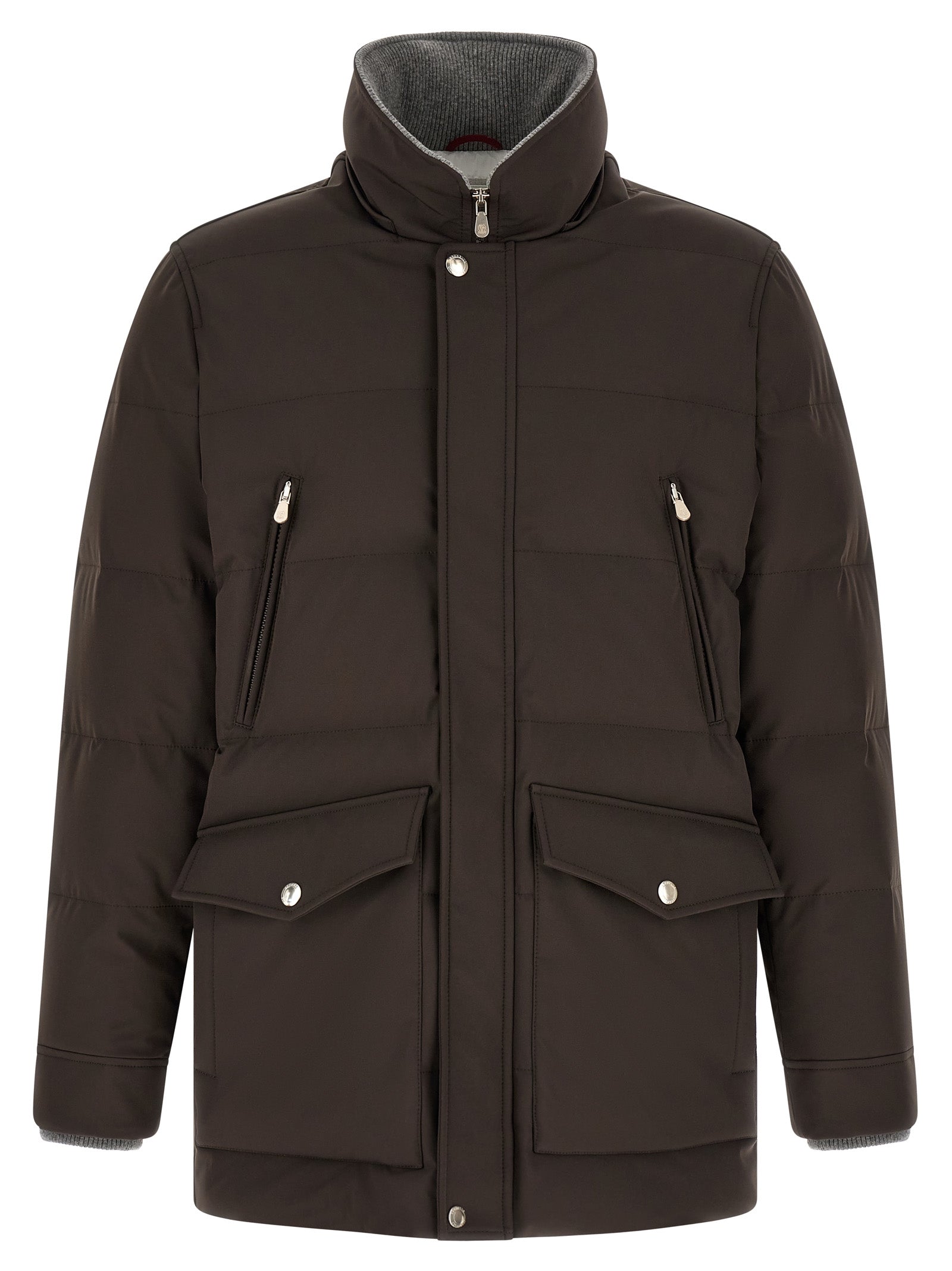 Brown Polyamide Parka