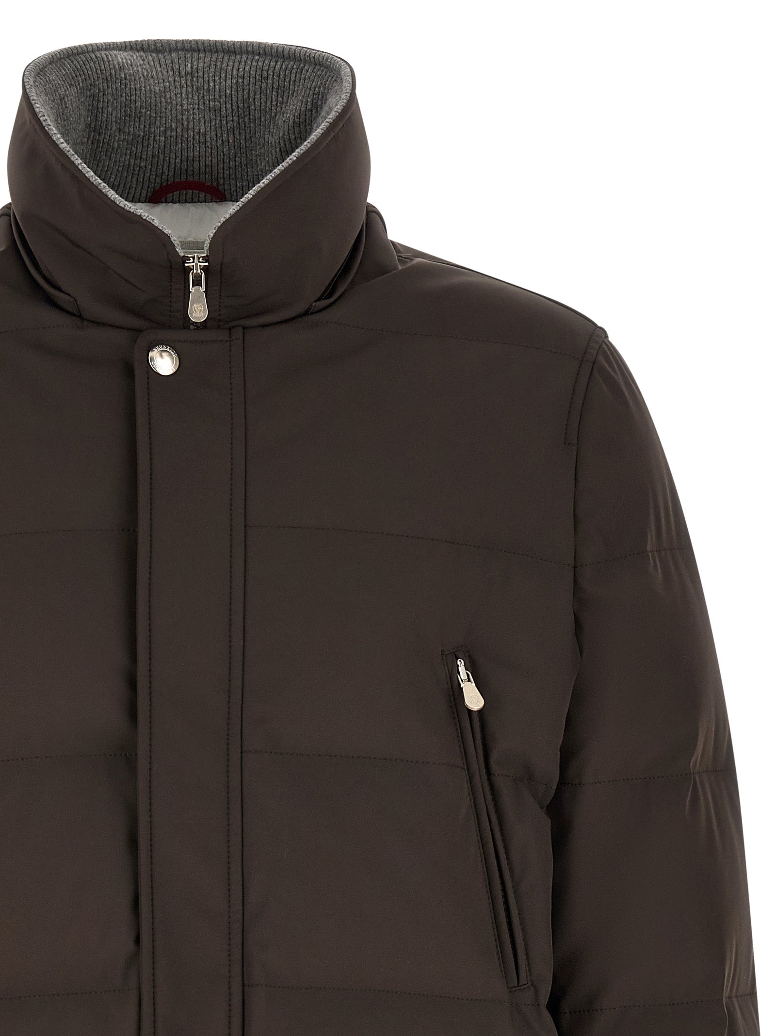 Brown Polyamide Parka