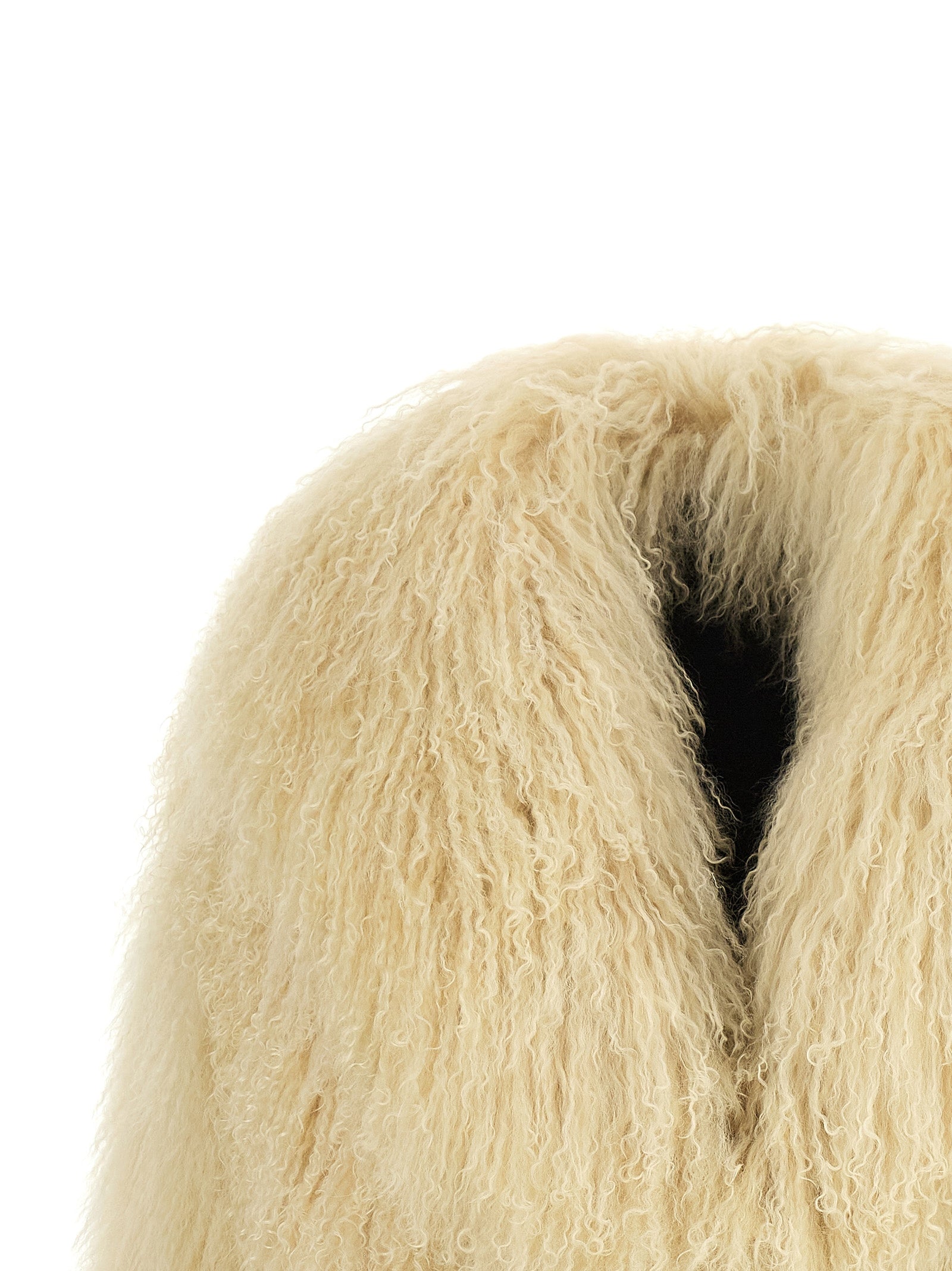 Beige Cashmere Biker Jacket