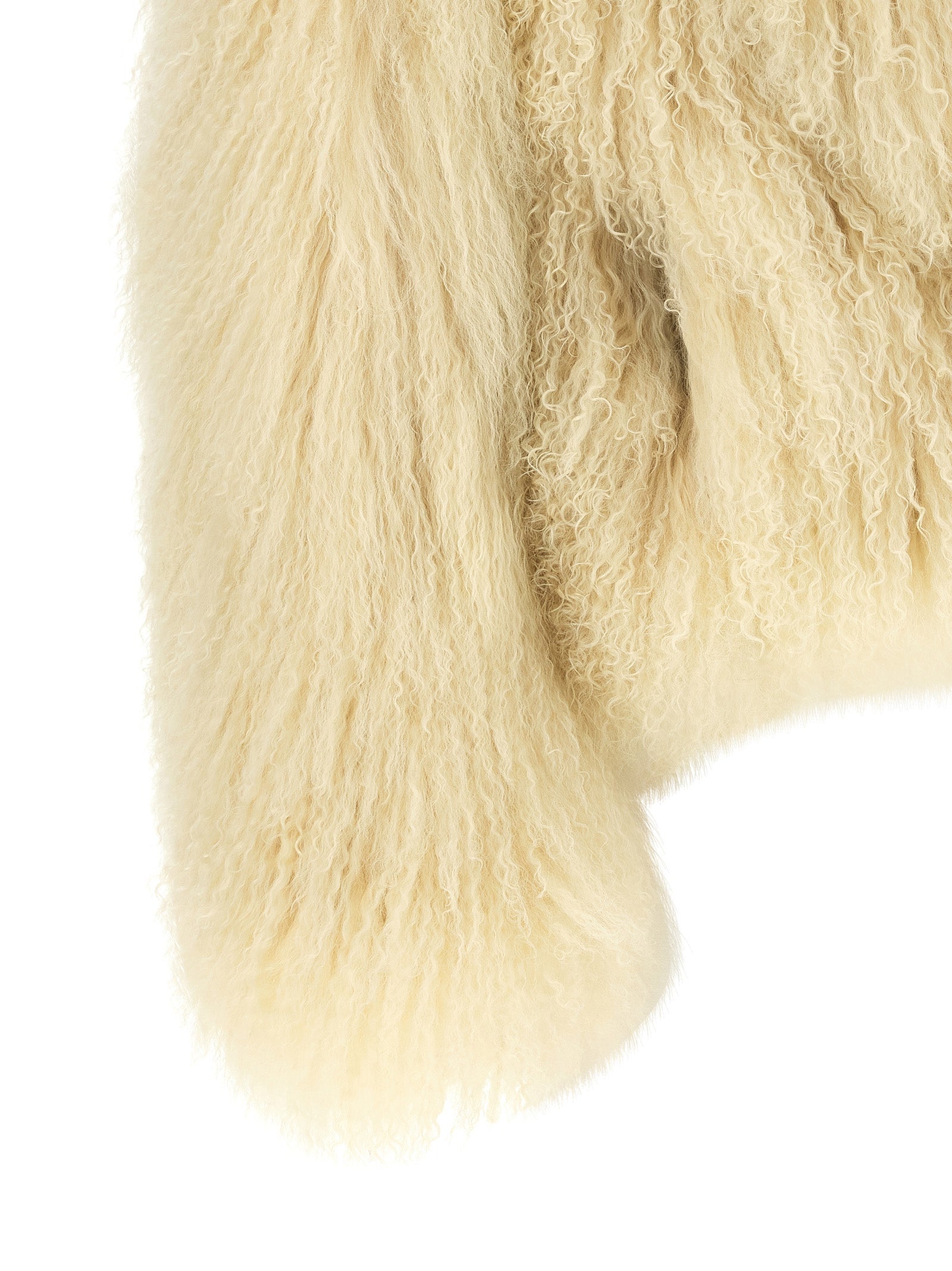 Beige Cashmere Biker Jacket